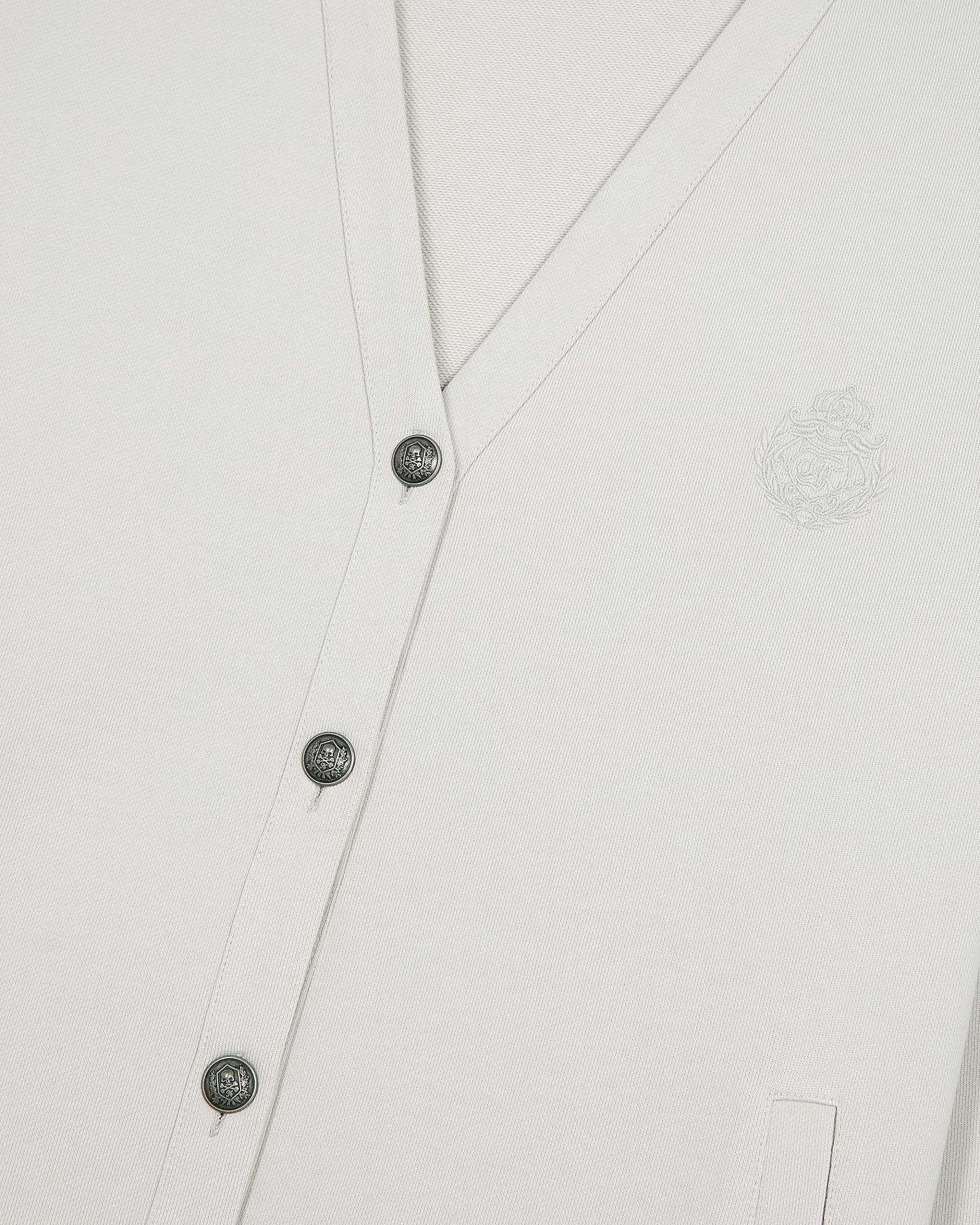 Button-down cardigan in grey jersey