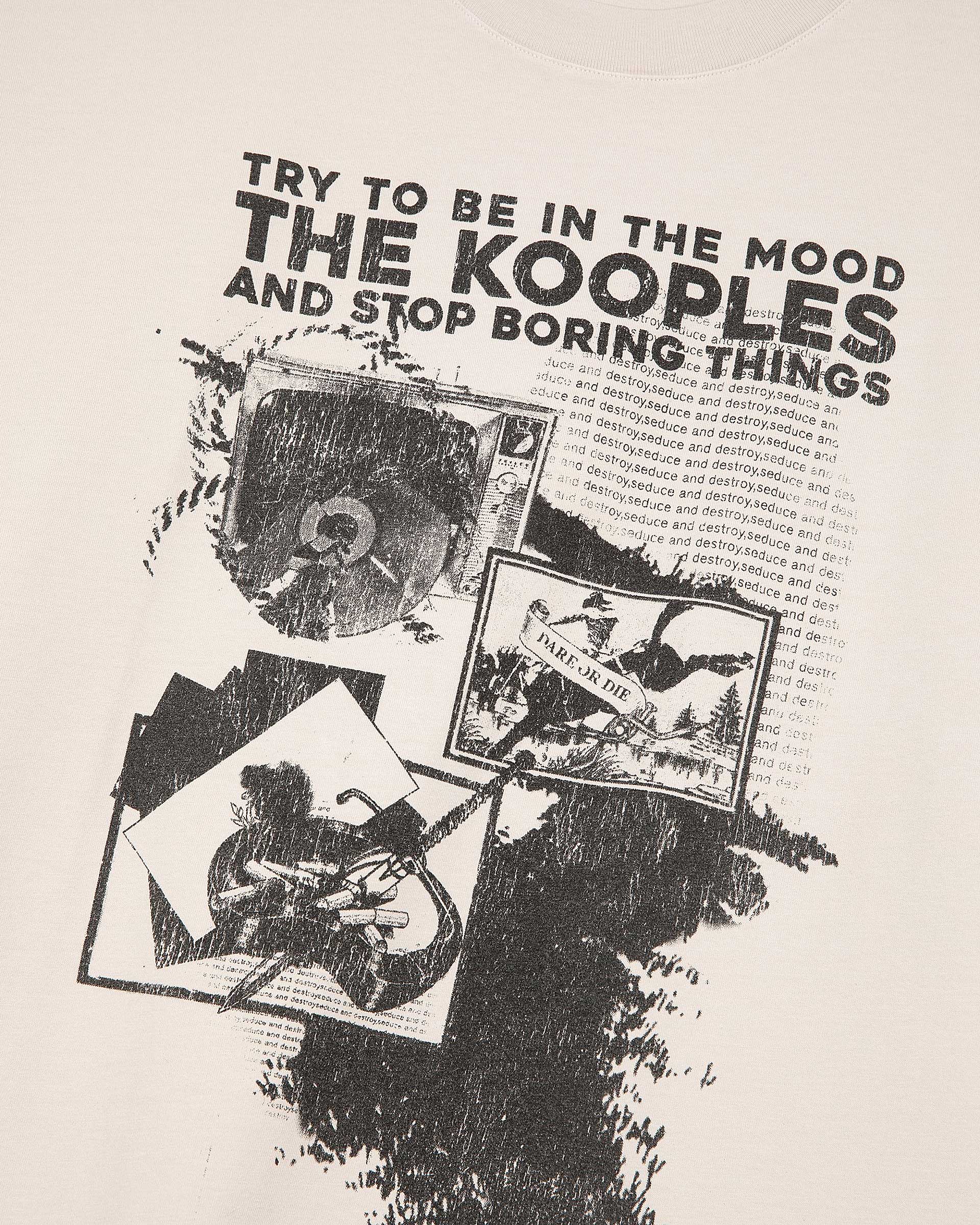 T-shirt with grey screen print