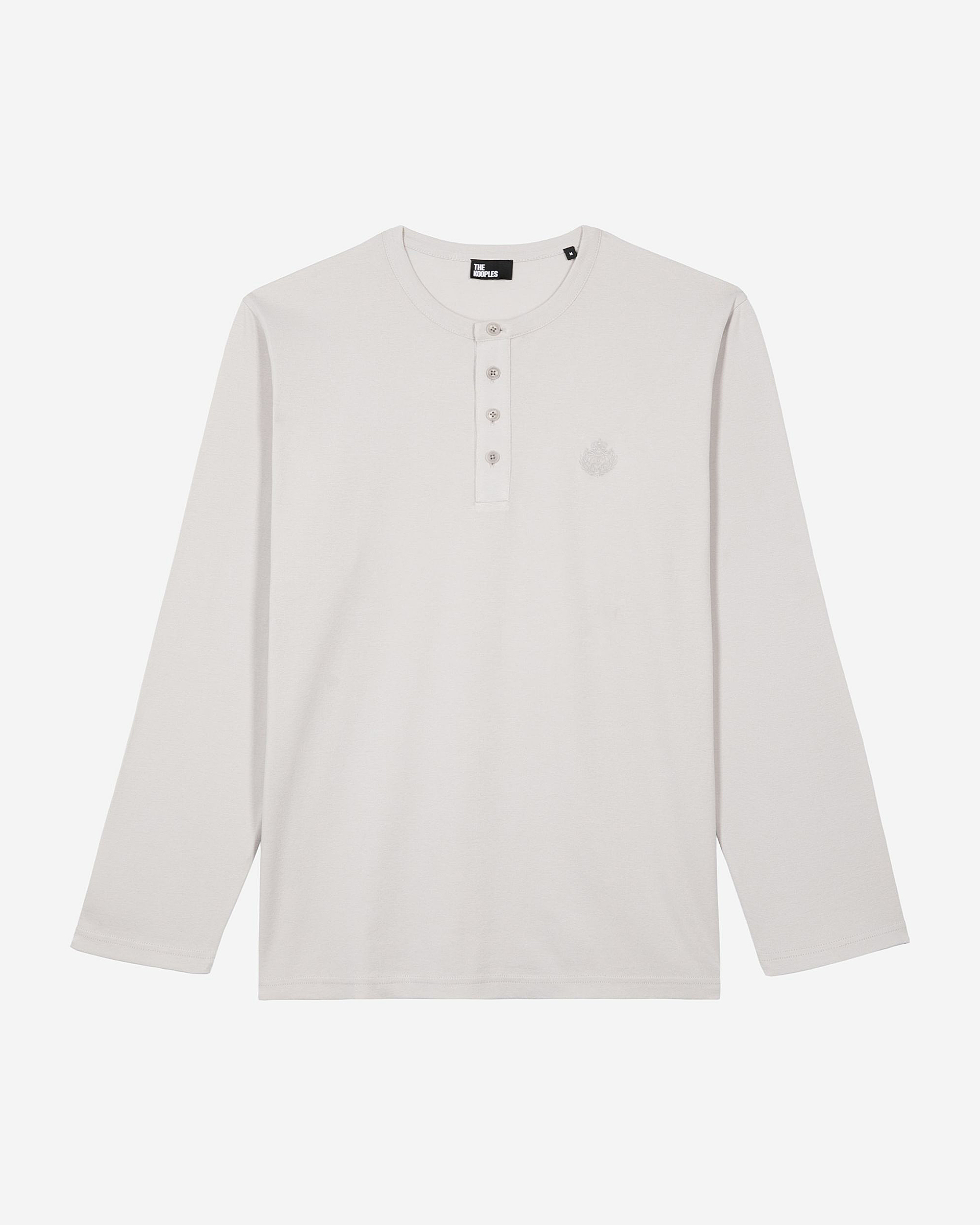 Long-sleeved t-shirt with gray crest