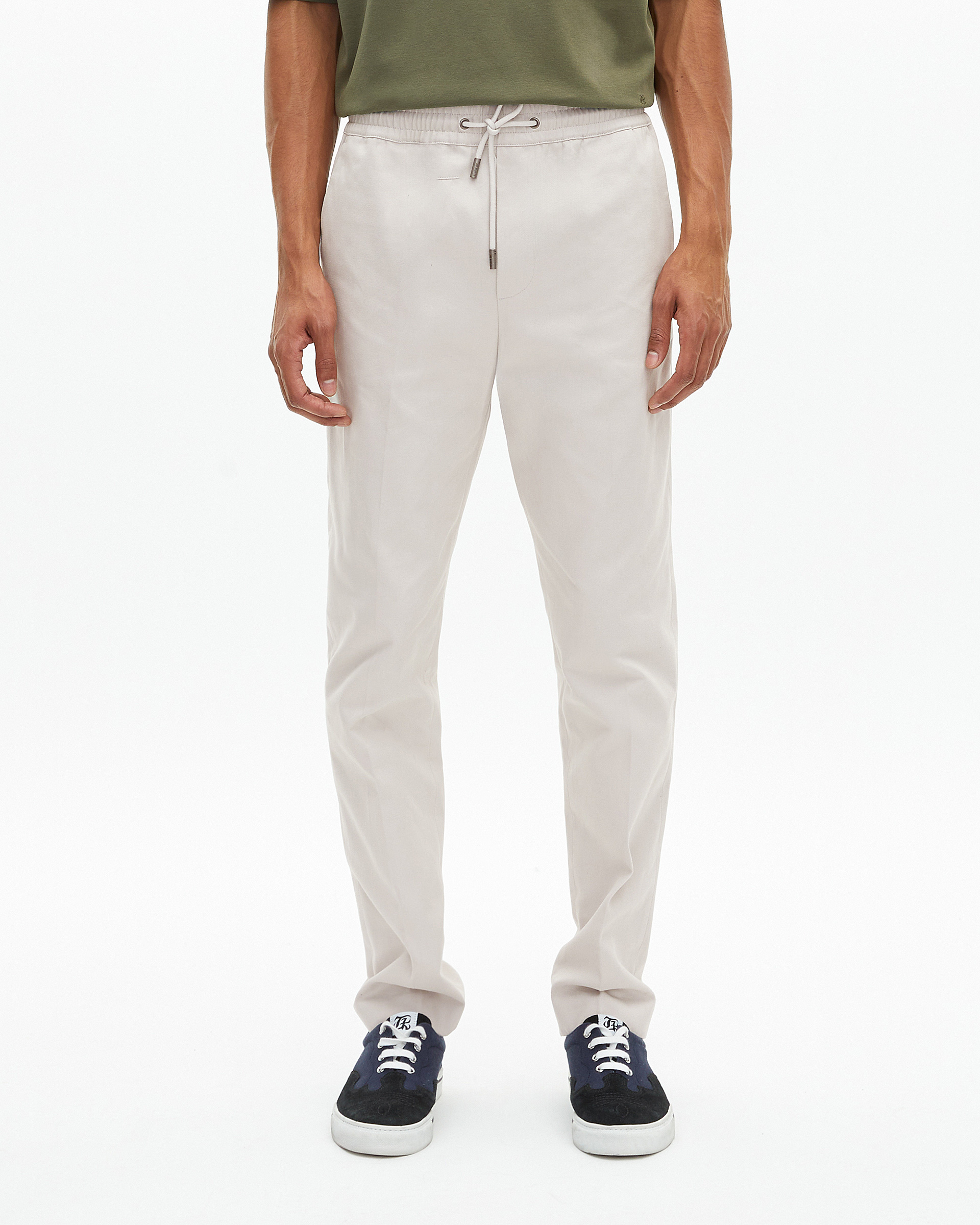 Straight gray cotton pants