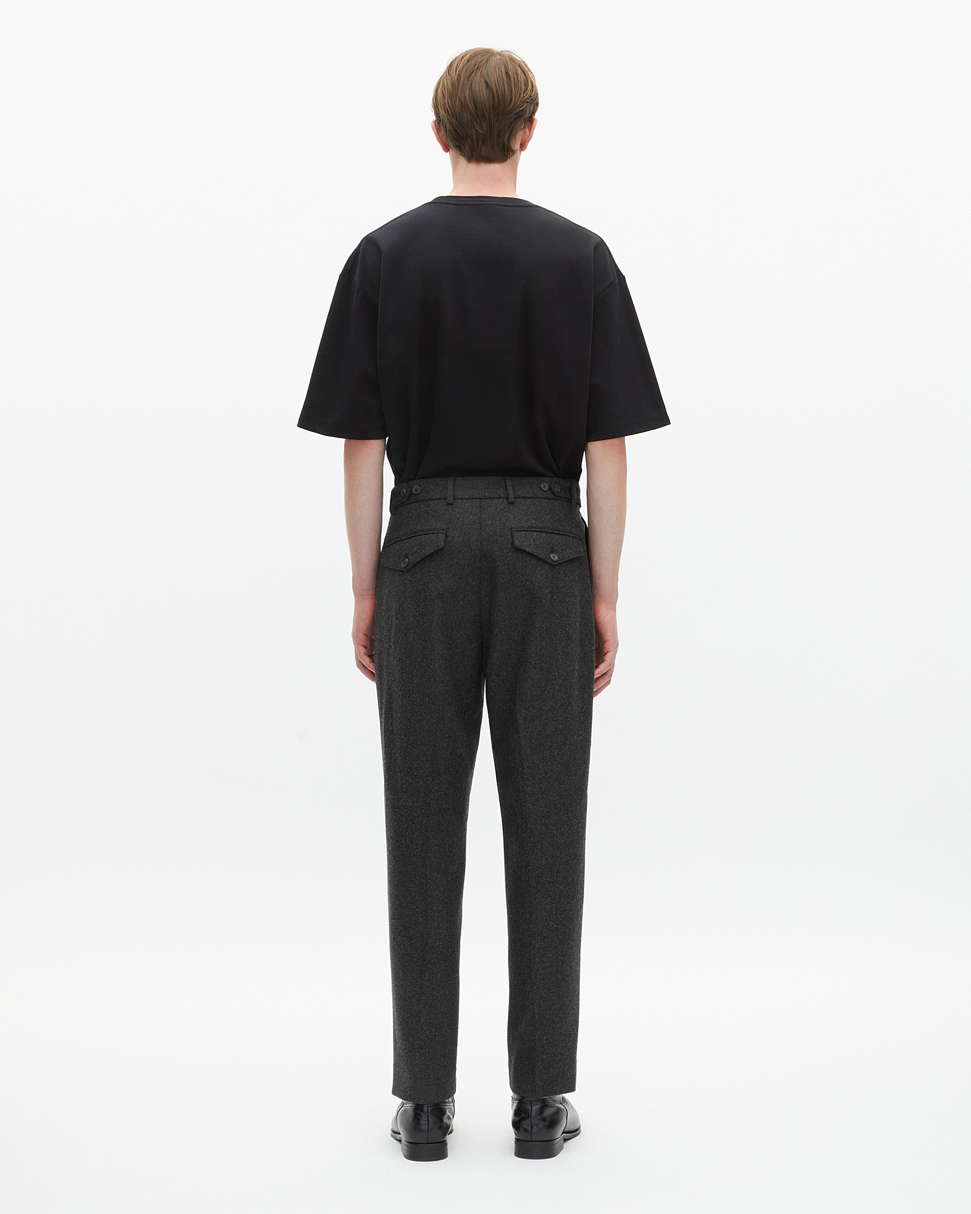 Dark gray tailored pants