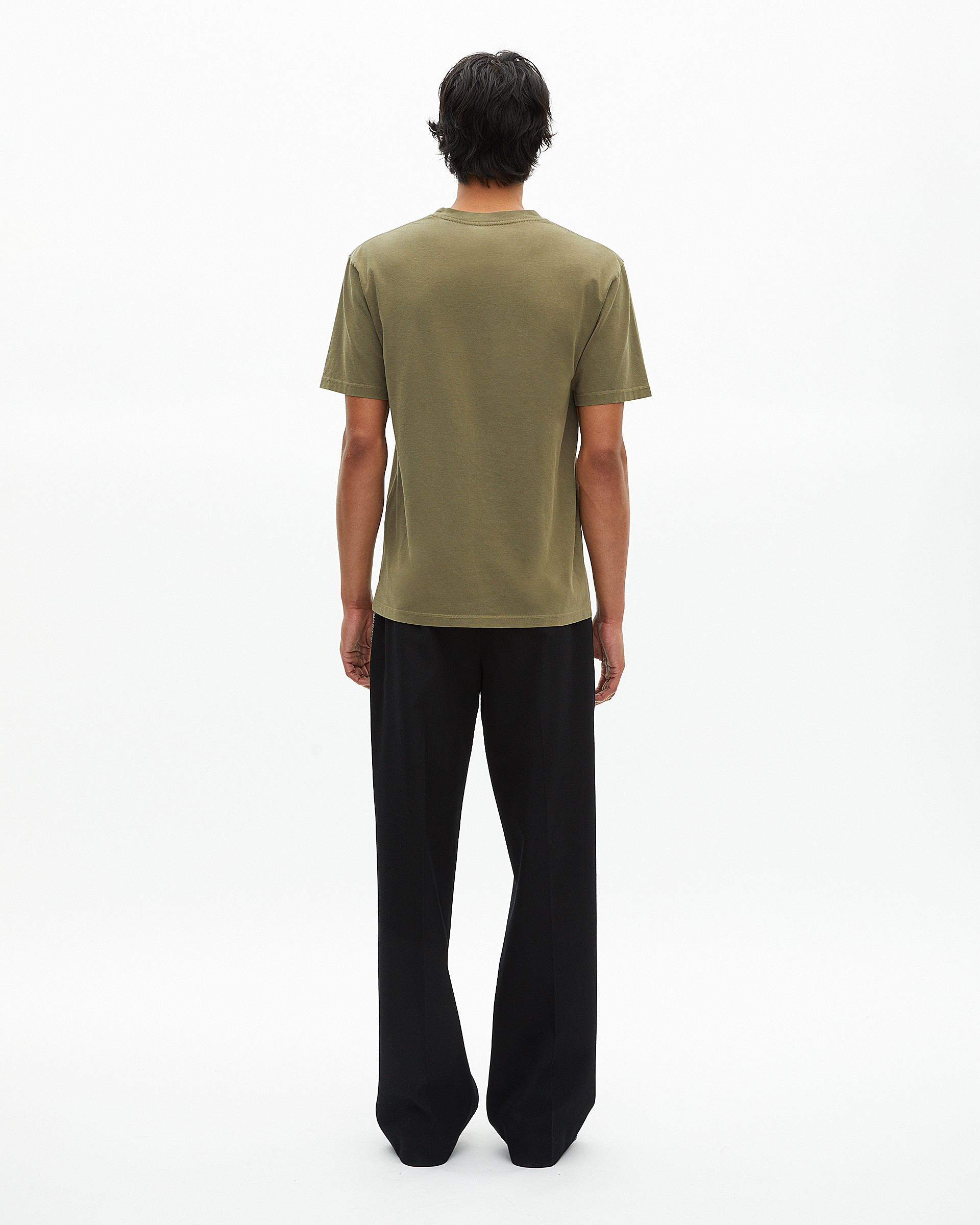 T-shirt with vintage khaki effect logo