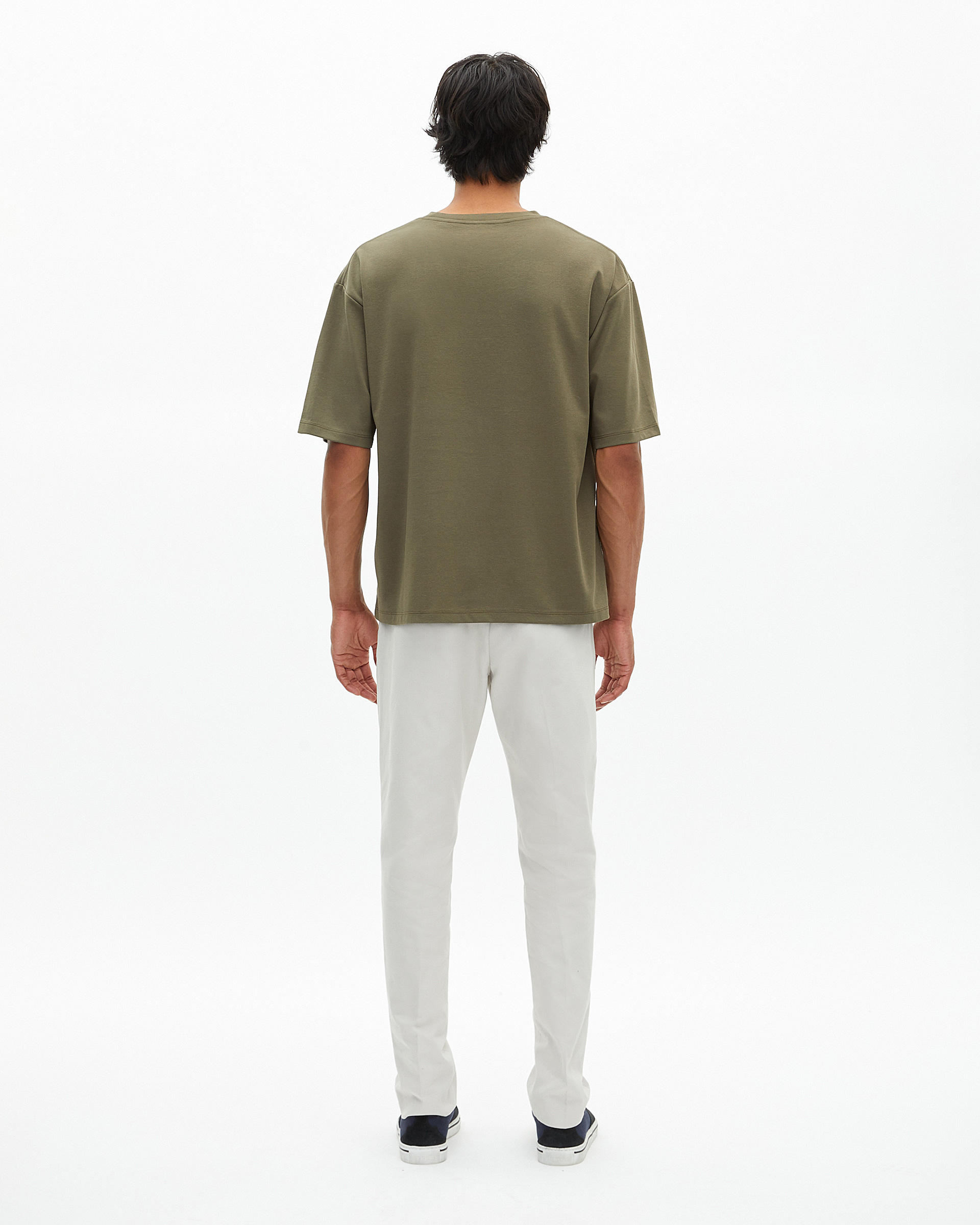 Mixed large plain khaki T-shirt