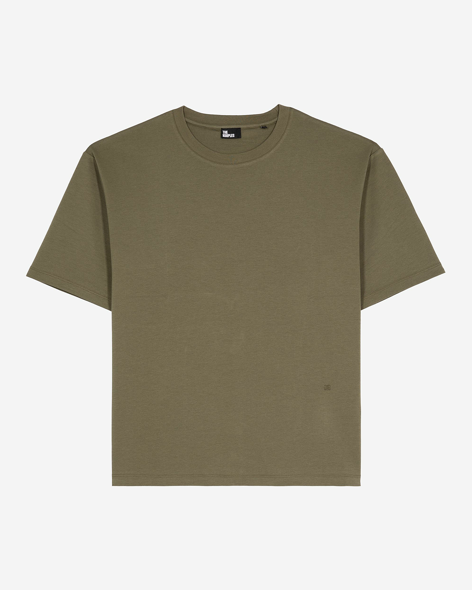 Mixed large plain khaki T-shirt