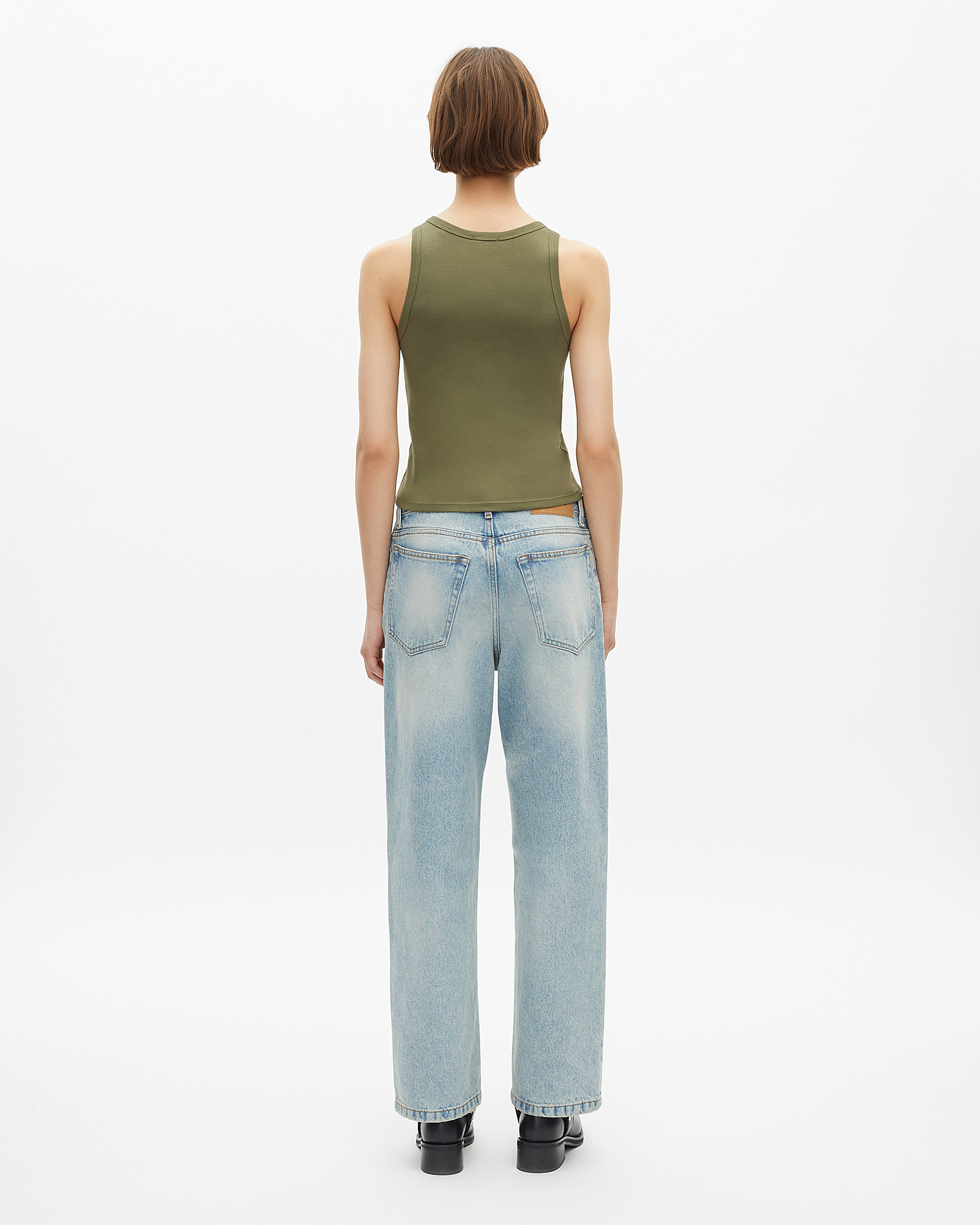 Tank top with khaki crest