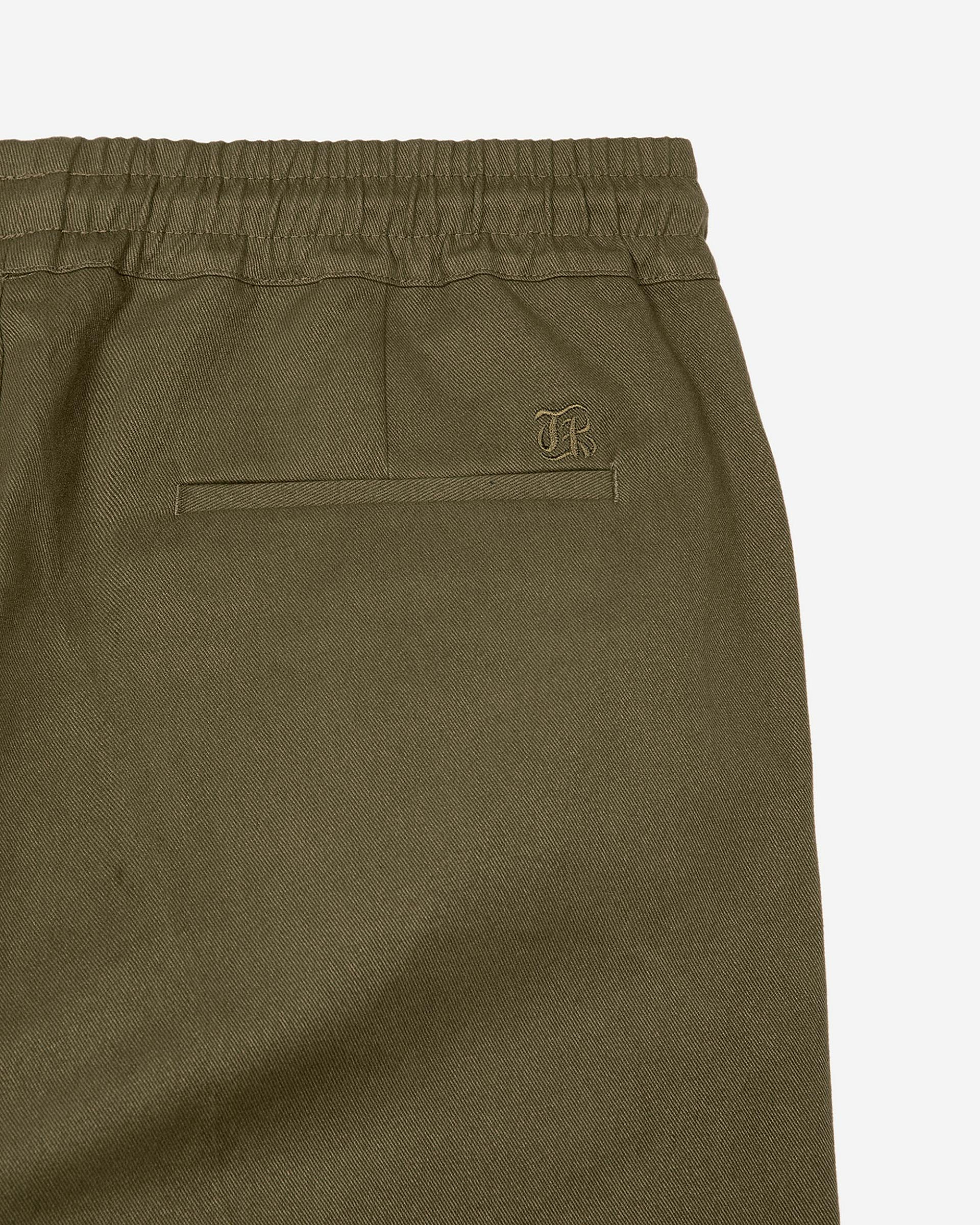 Straight khaki cotton pants