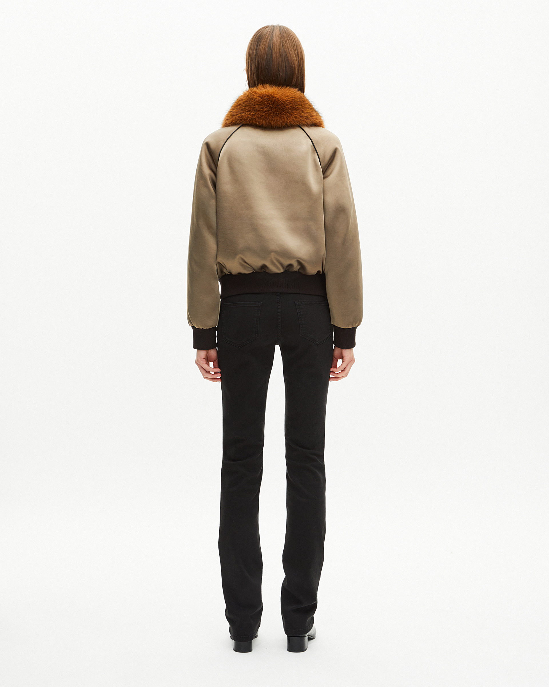 Khaki satin jacket