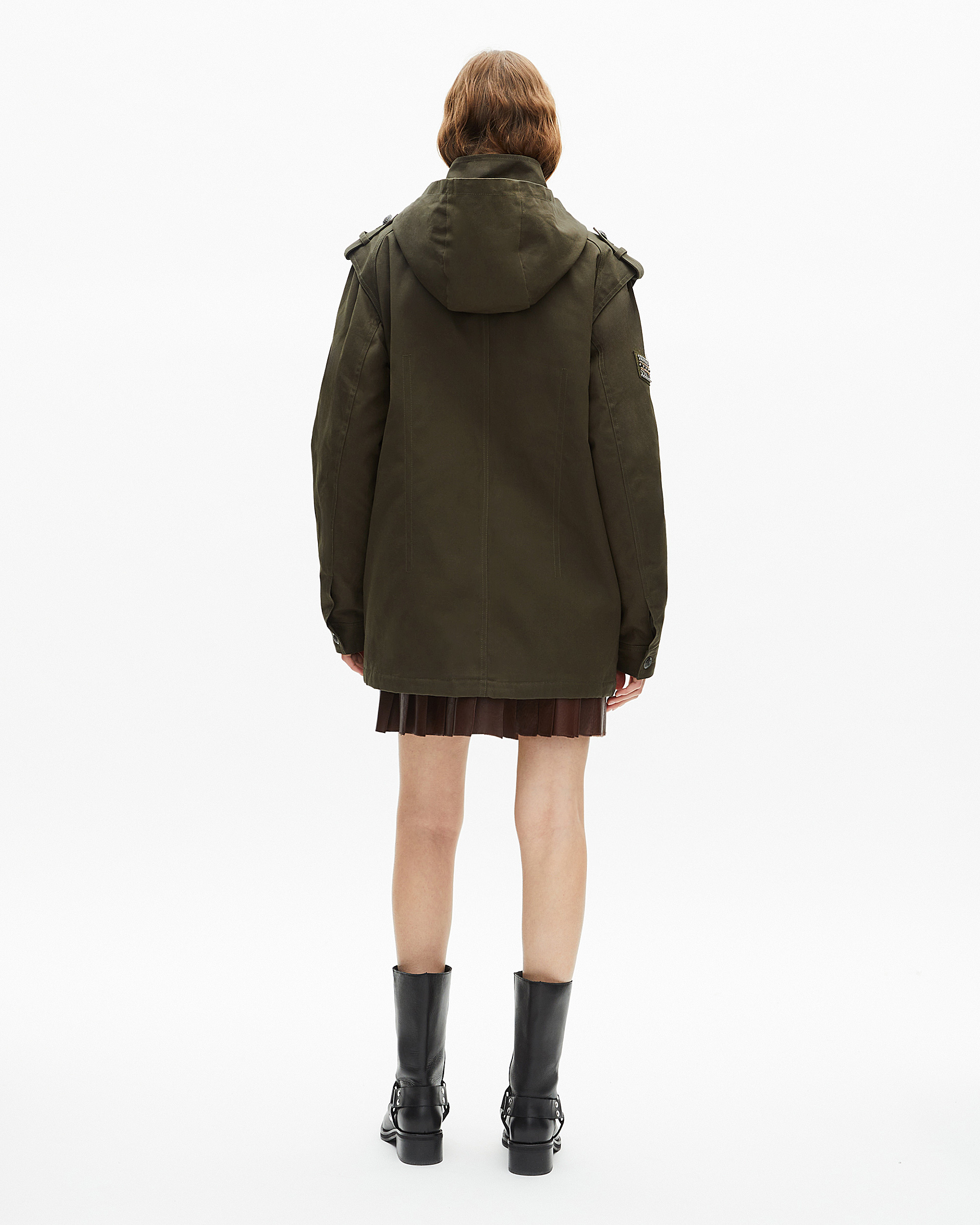 Khaki hooded parka