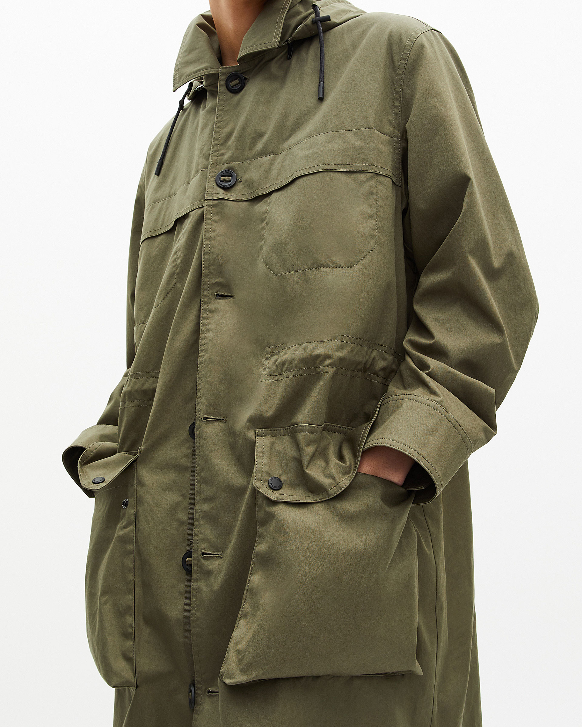 Khaki hooded parka