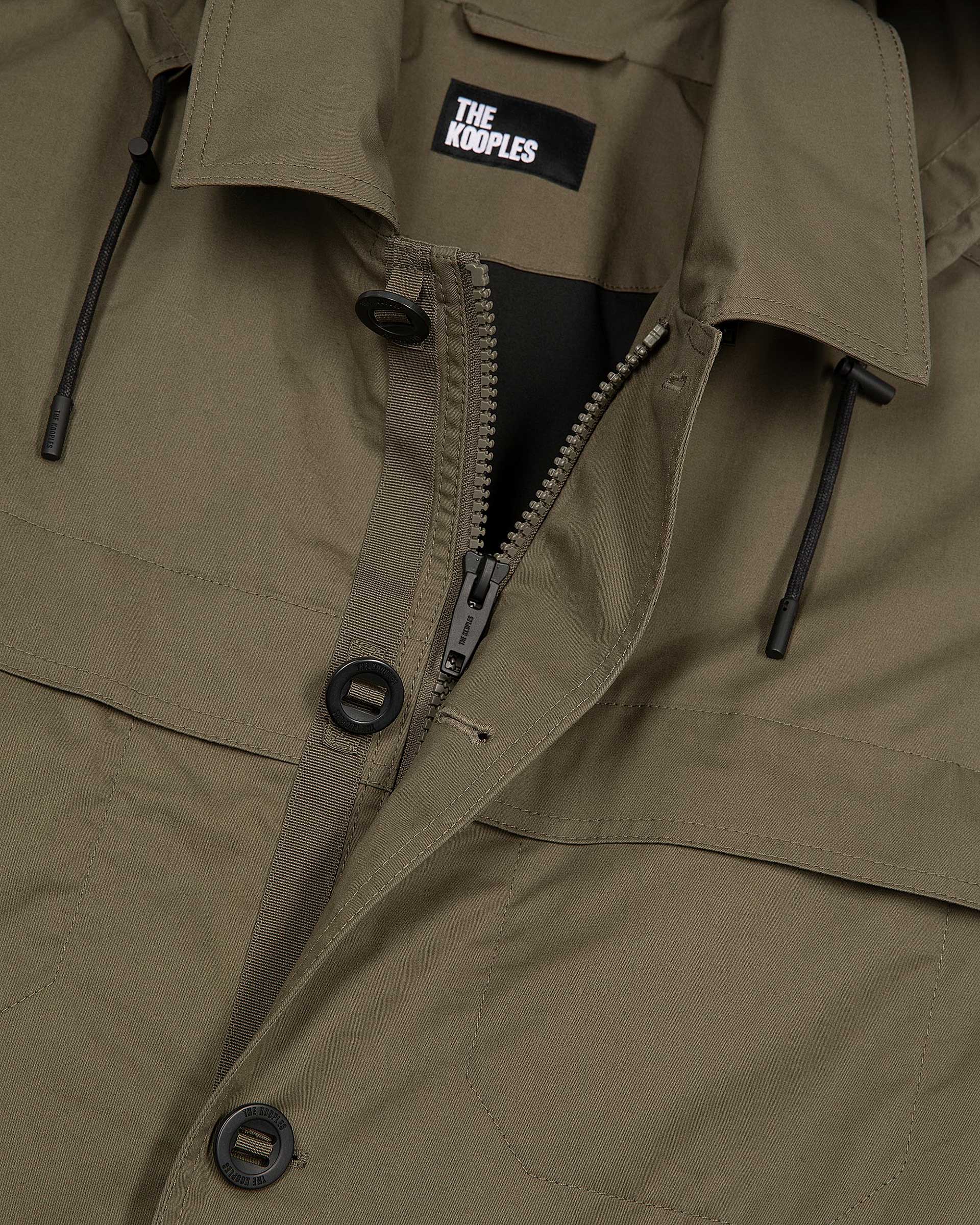 Khaki hooded parka