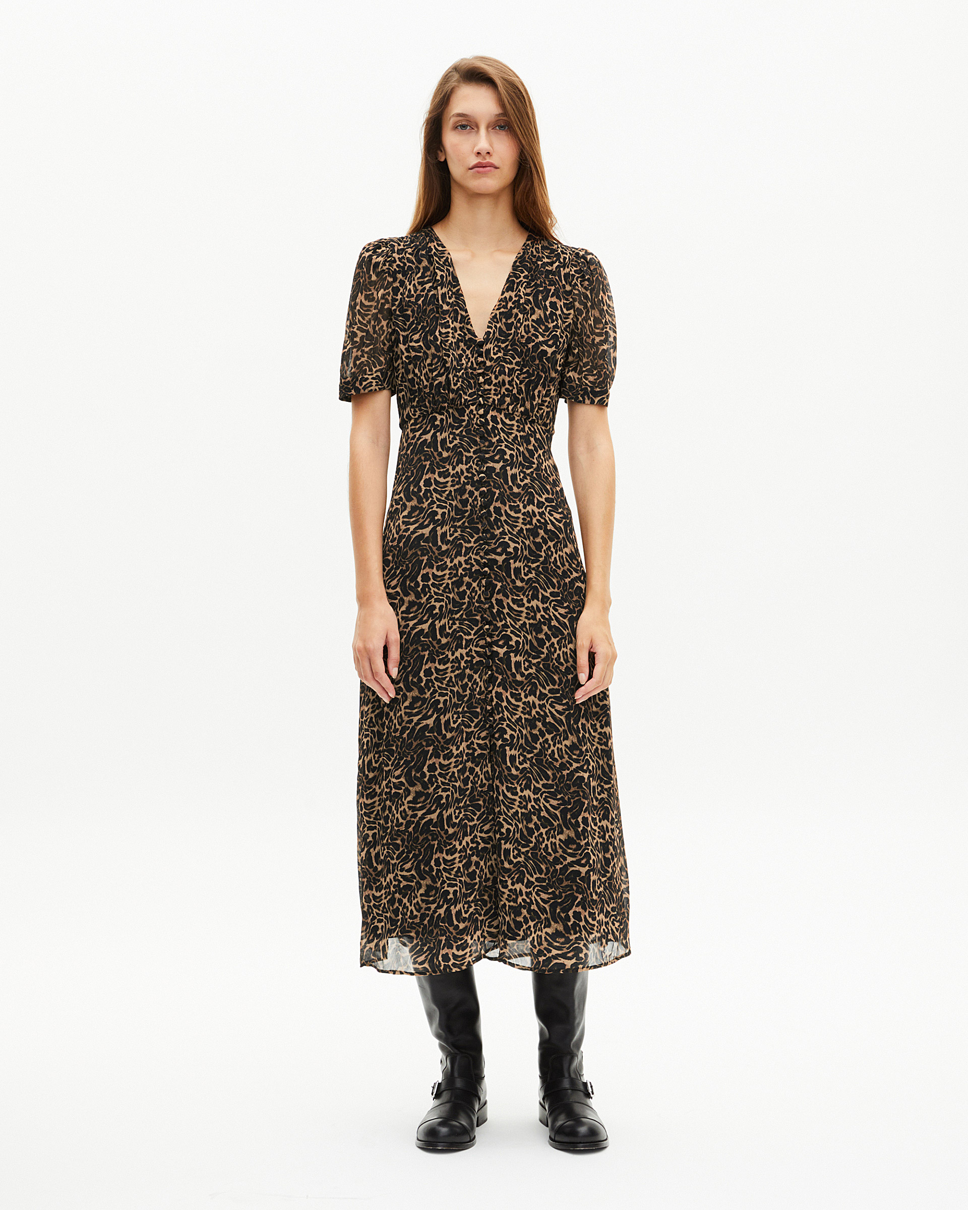 Long leopard dress