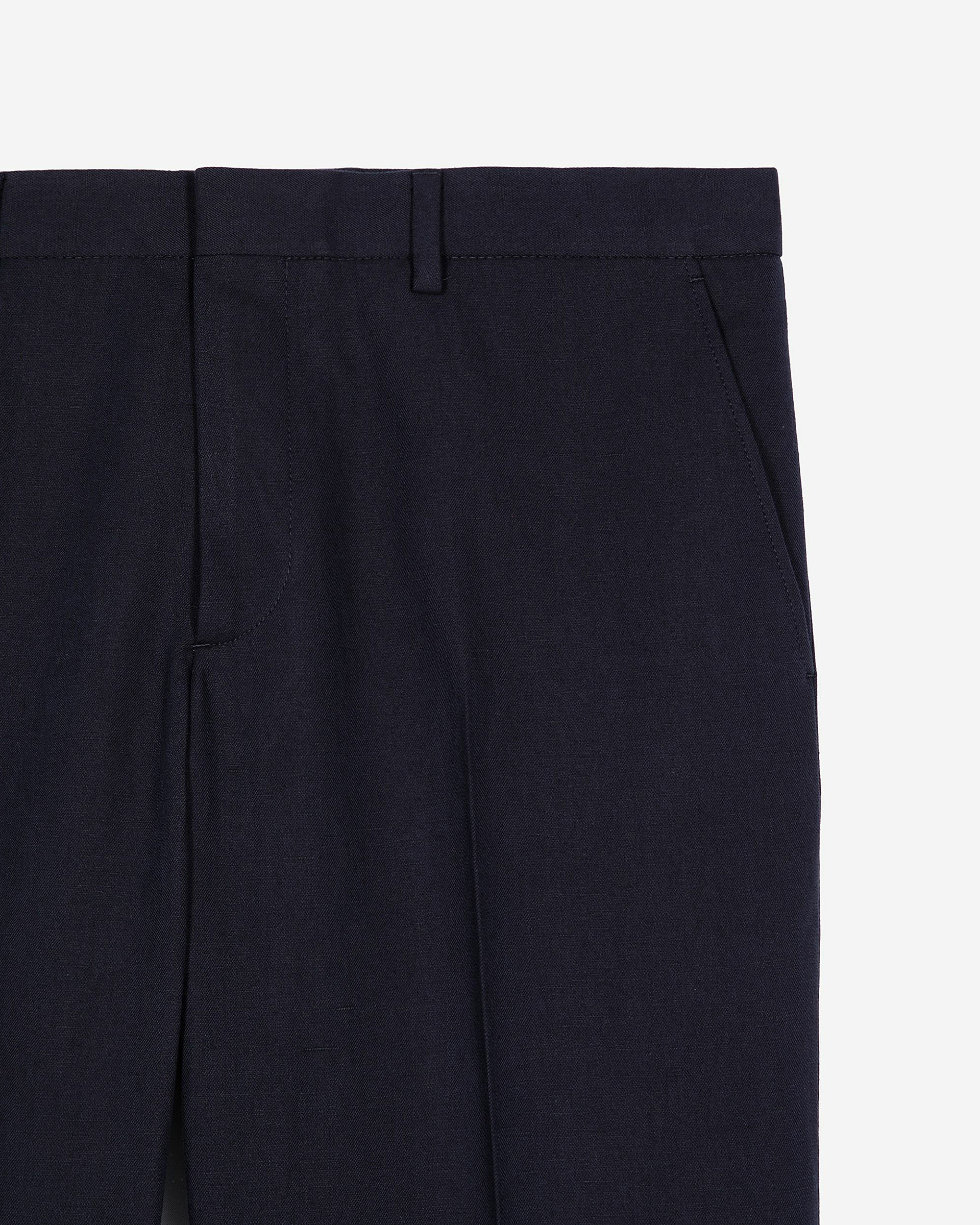 Navy blue straight suit pants