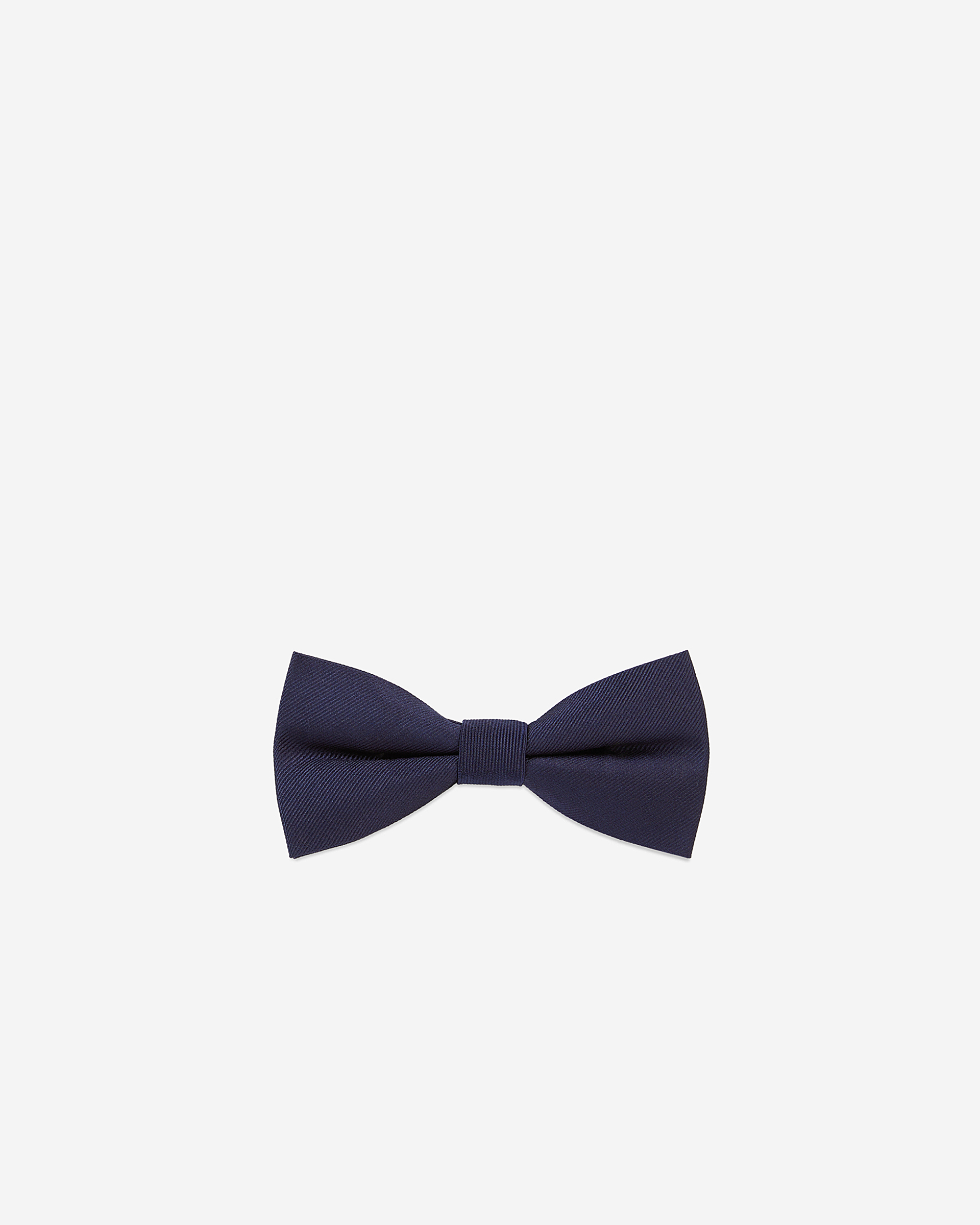 Black and navy silk bow tie