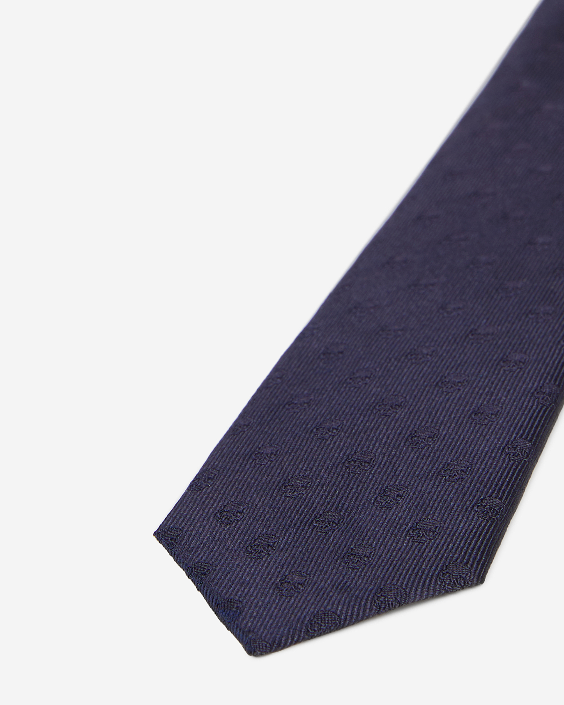 Navy blue silk tie