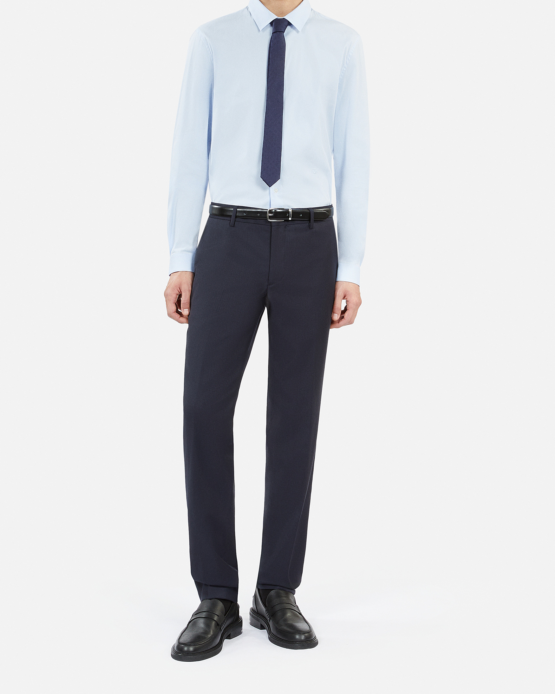 Navy blue silk tie