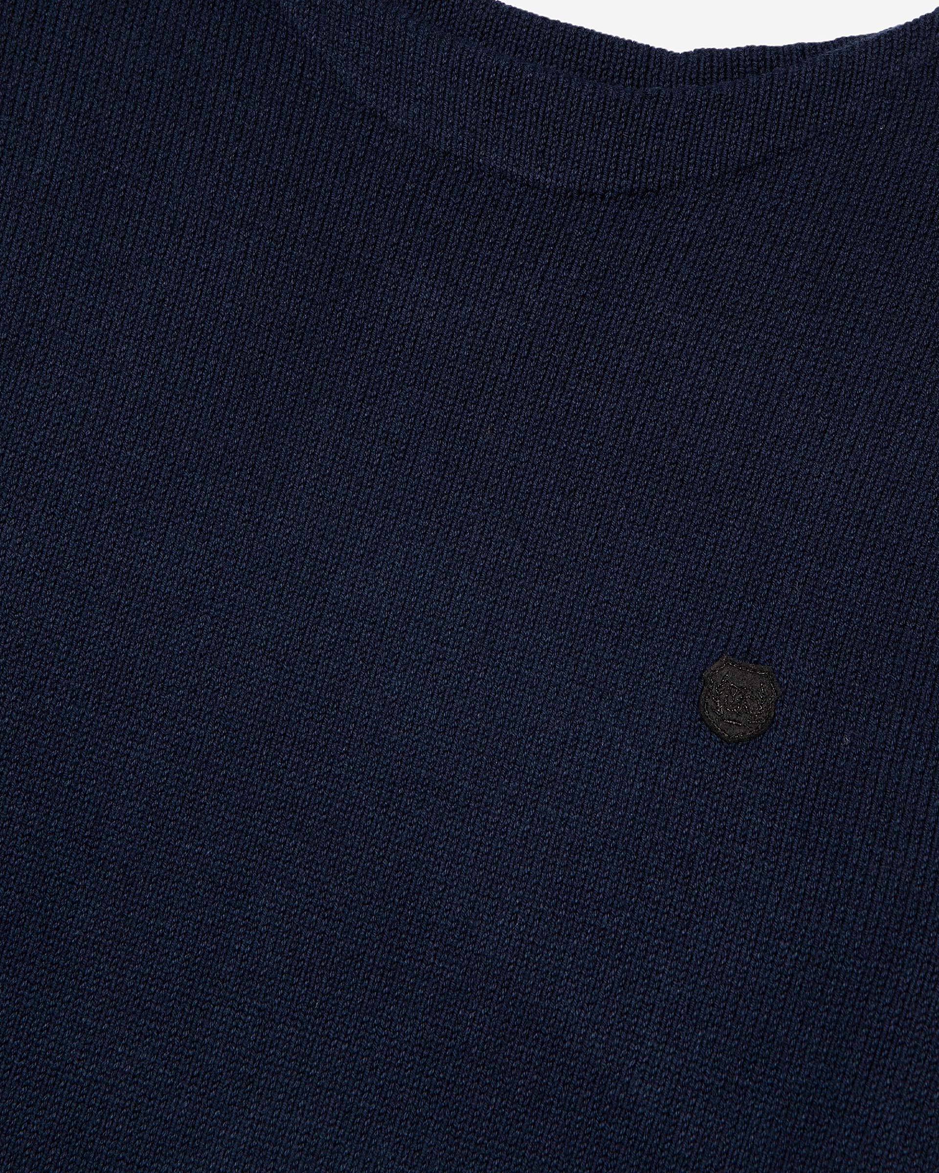 Navy boat-neck sweater