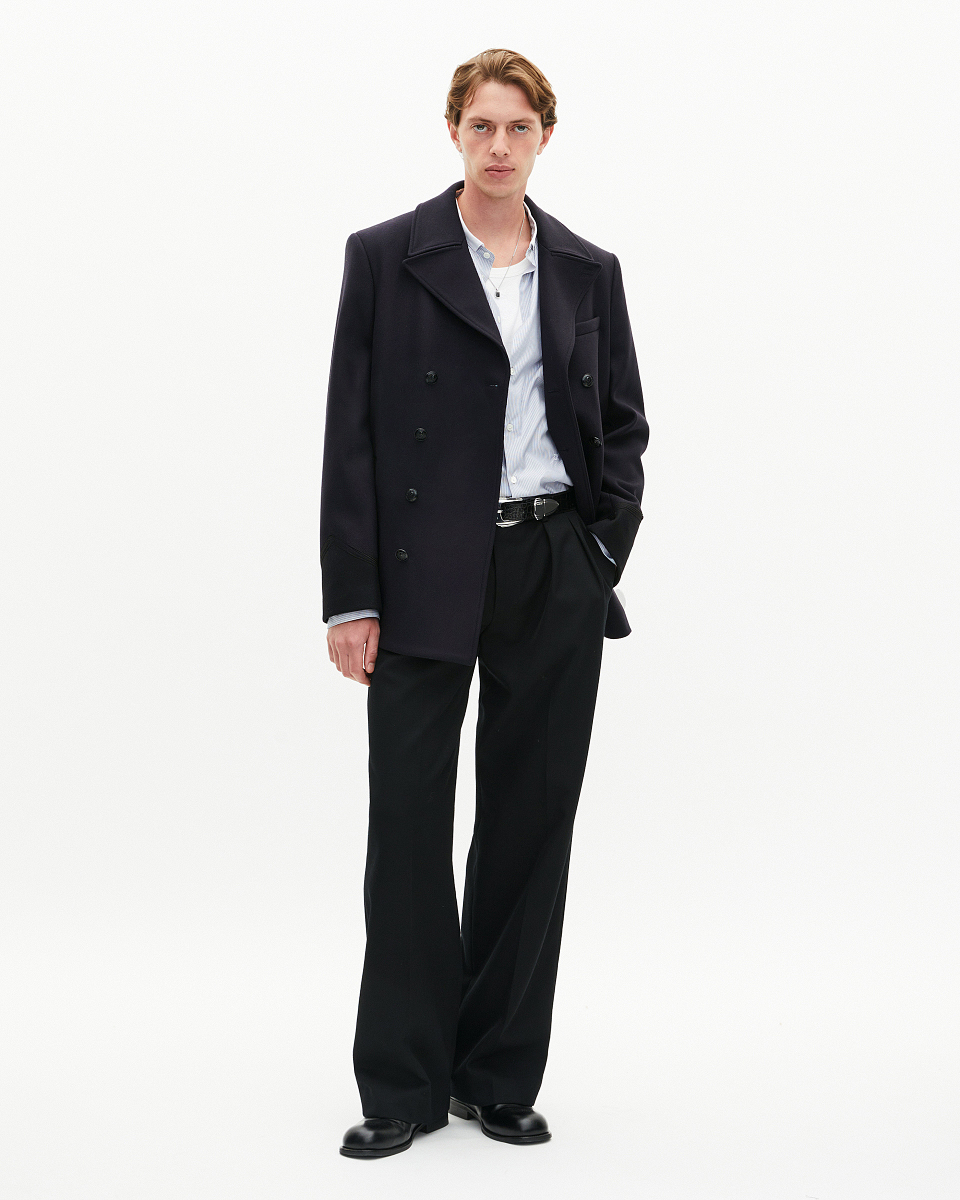Navy pea jacket