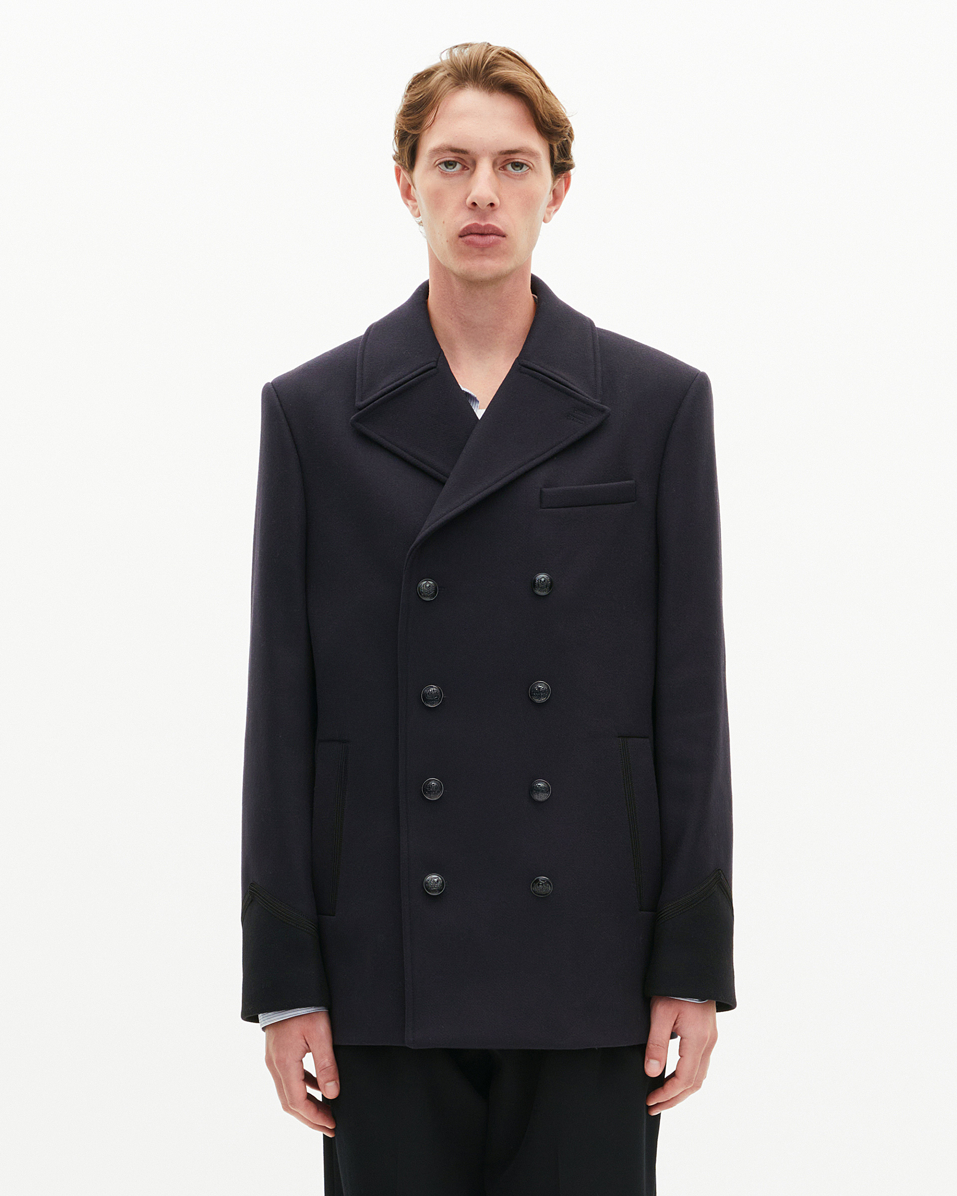 Navy pea jacket