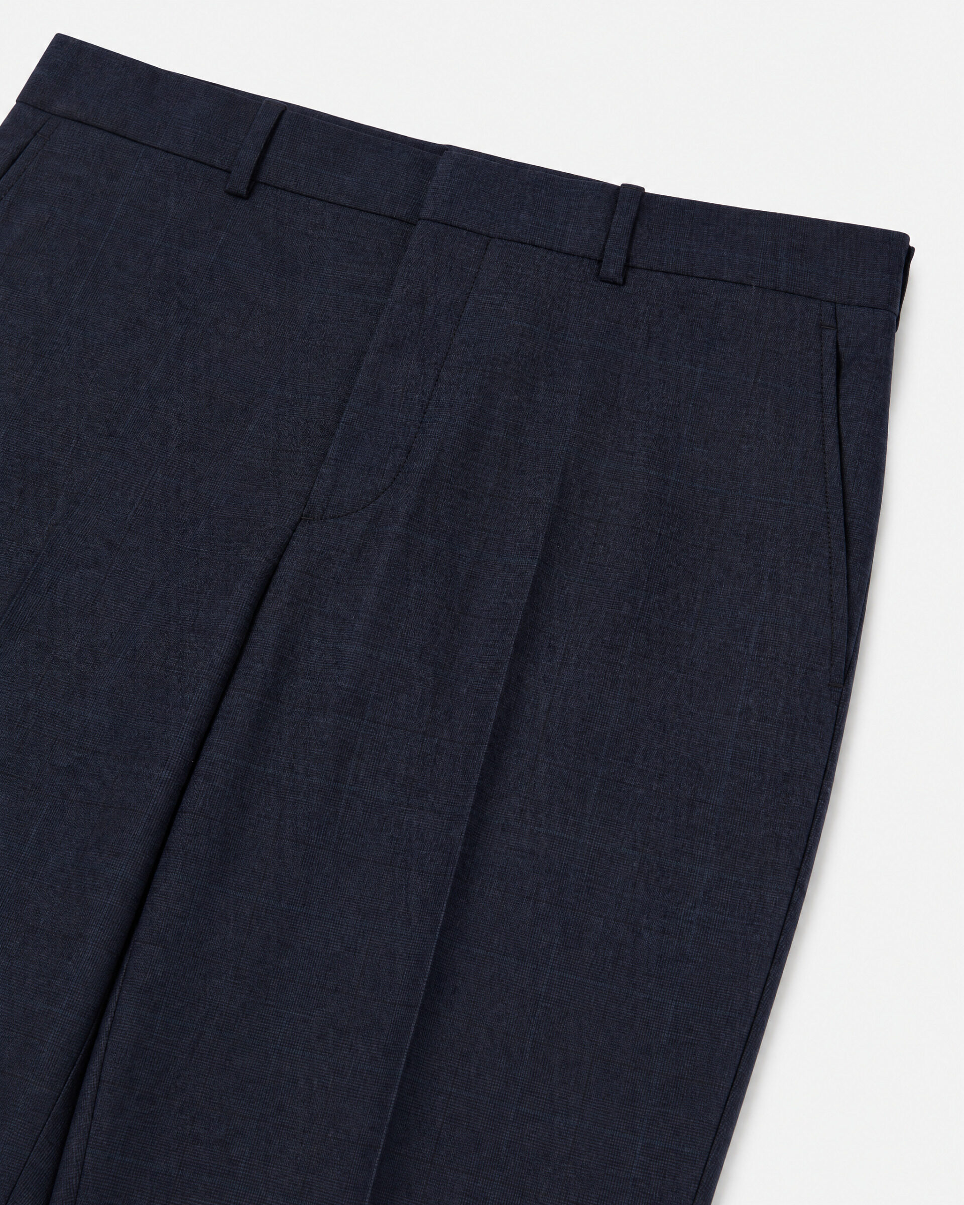 Slim-fit suit pants in navy wool