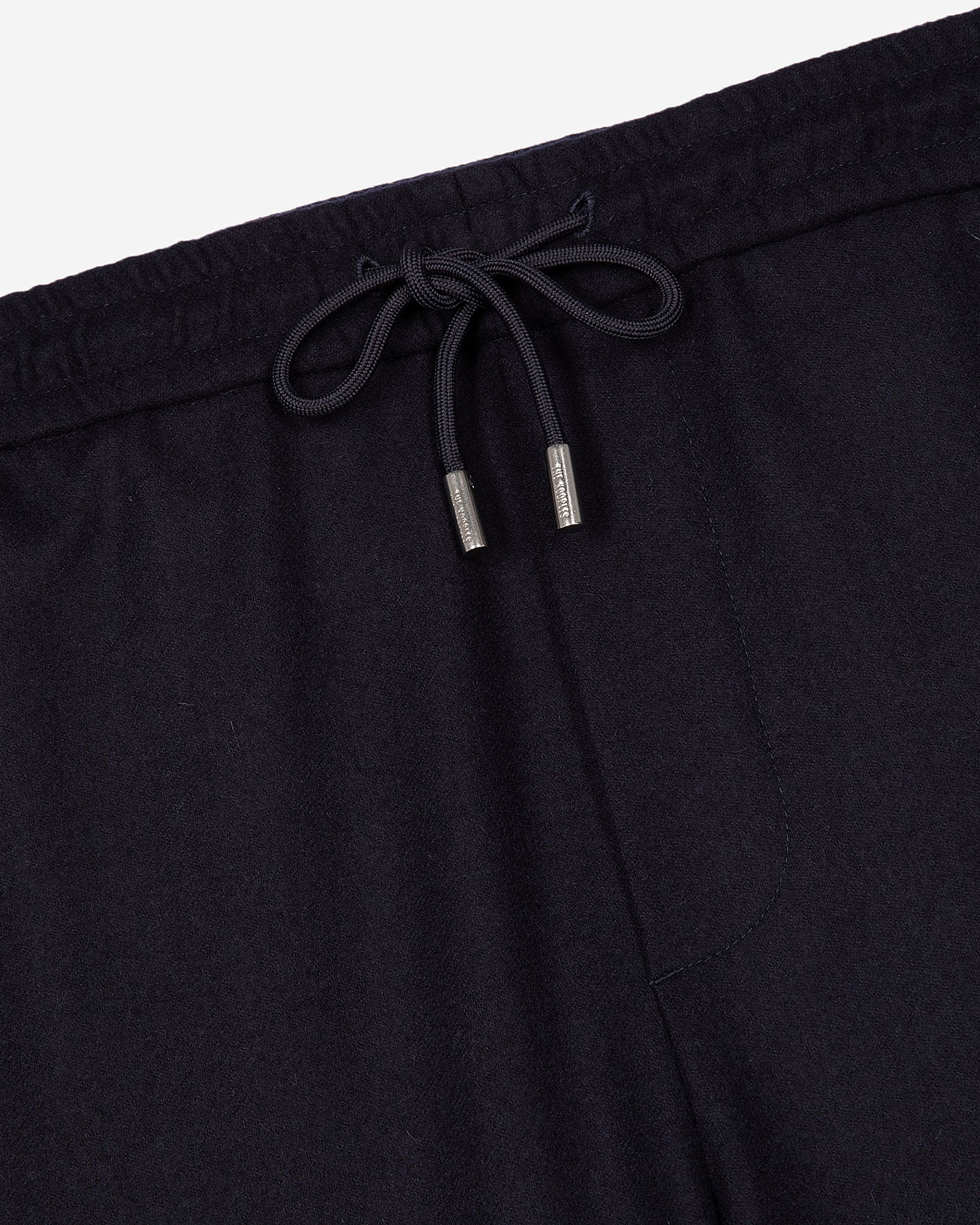 Wide-leg trousers in navy wool