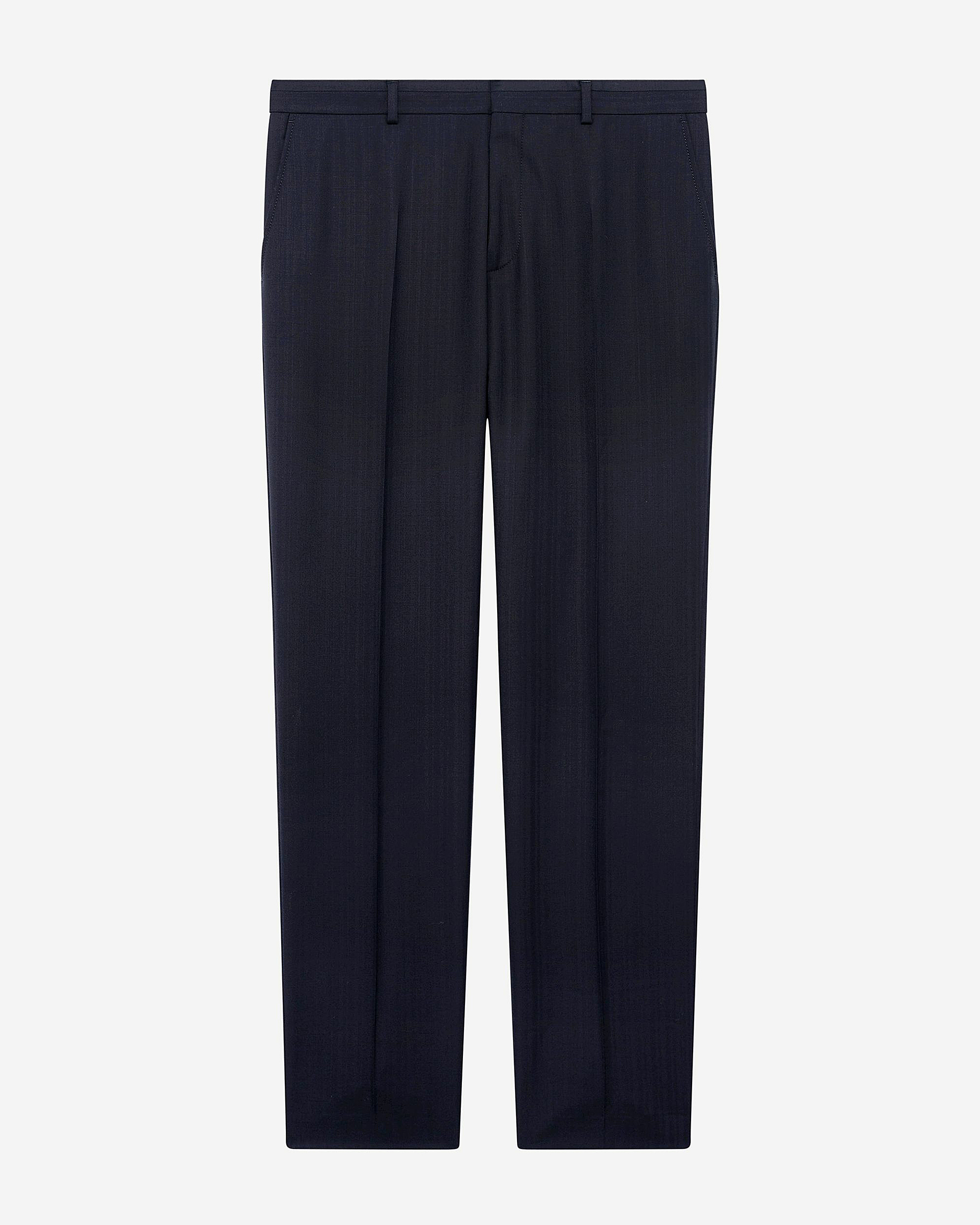 Slim-fit suit pants in navy wool