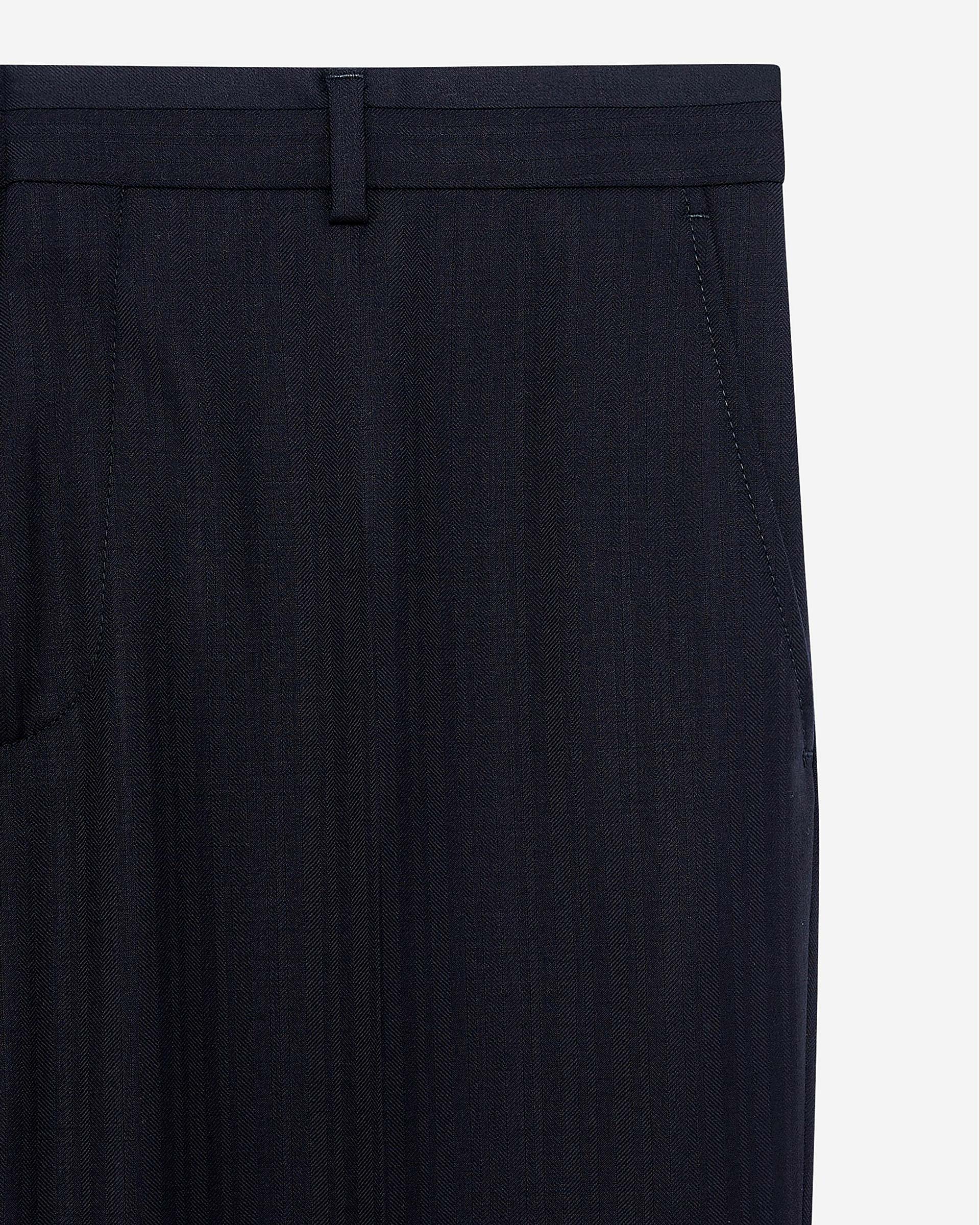 Slim-fit suit pants in navy wool