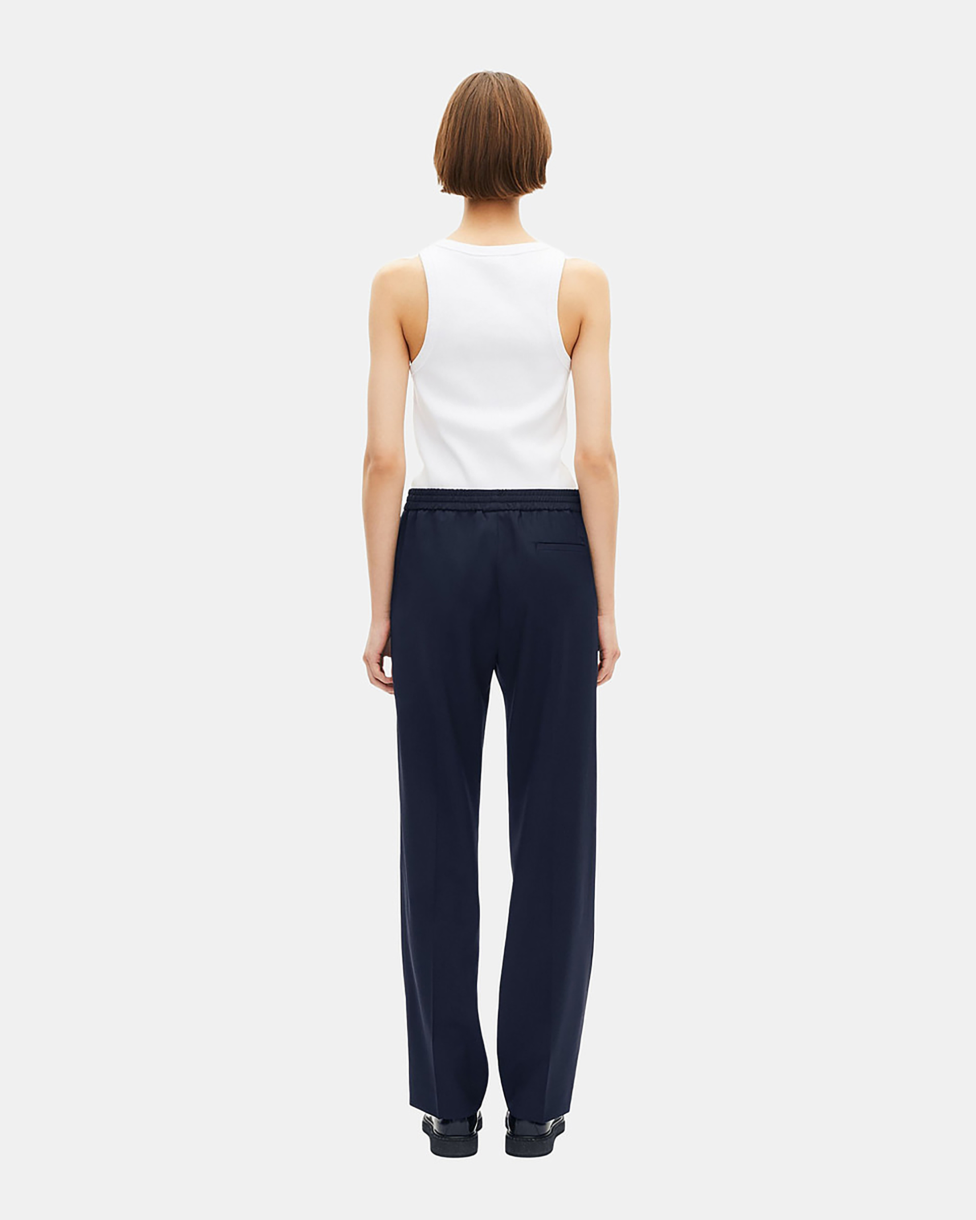 Black wool pants