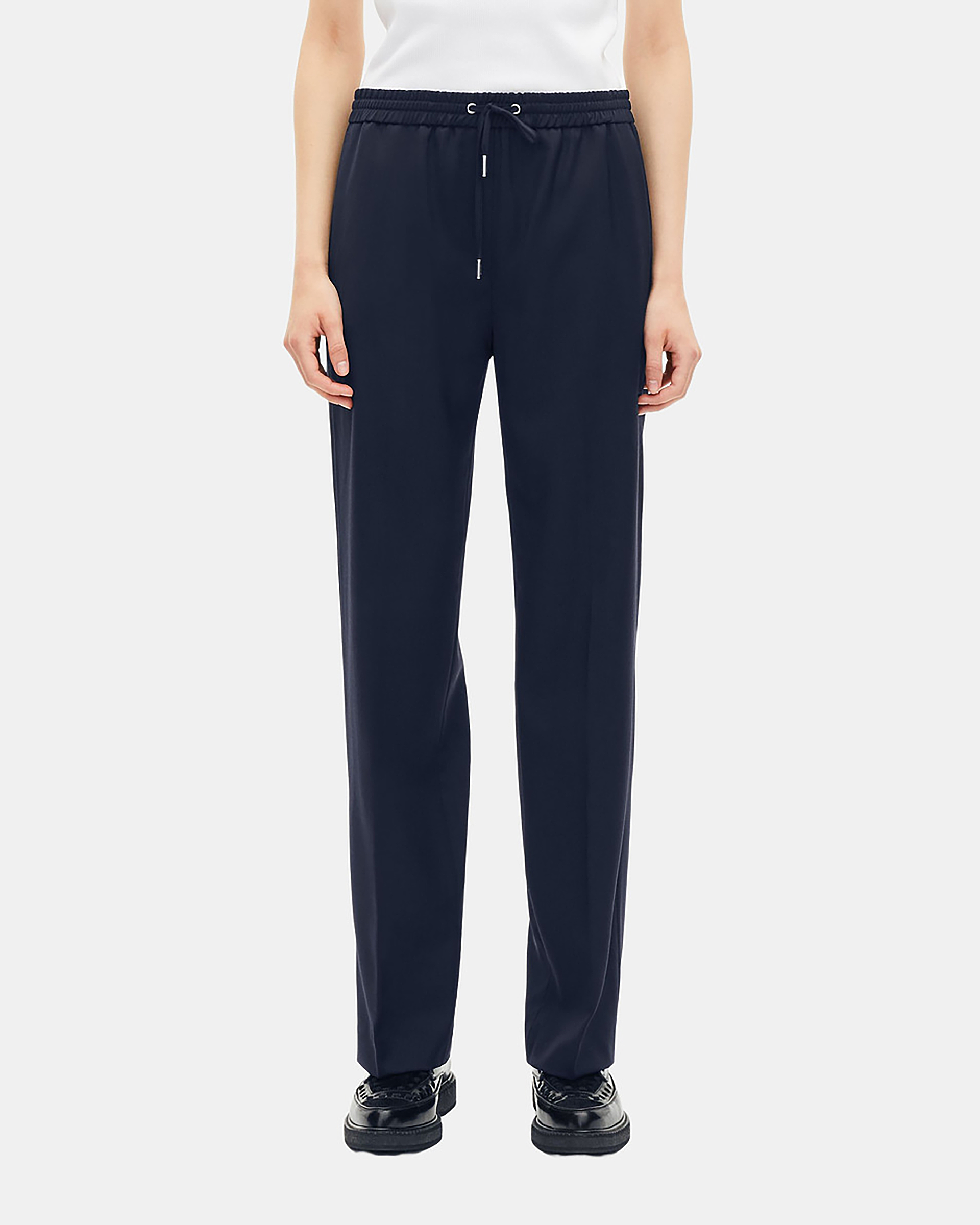Black wool pants