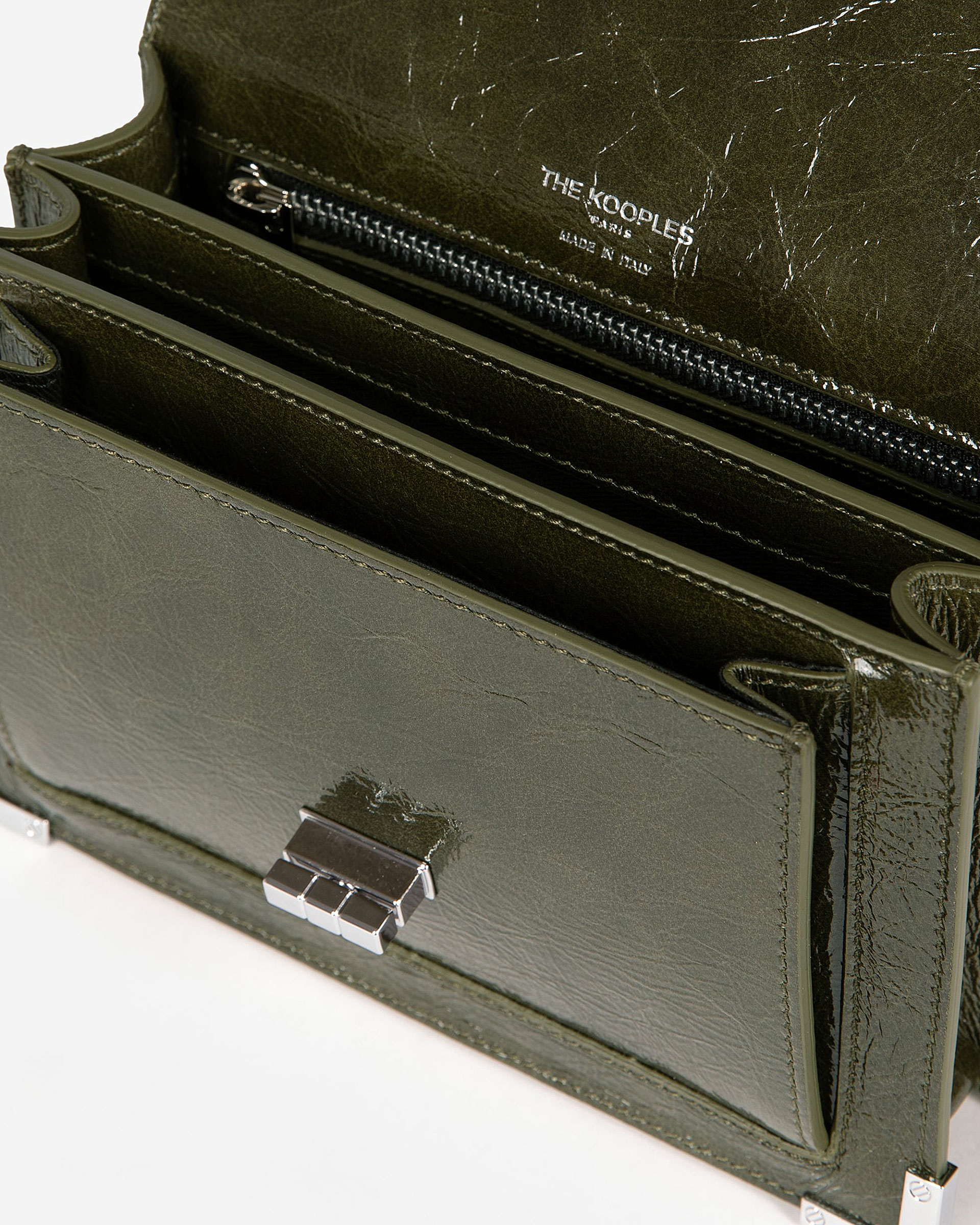 Emily small bag in green leather