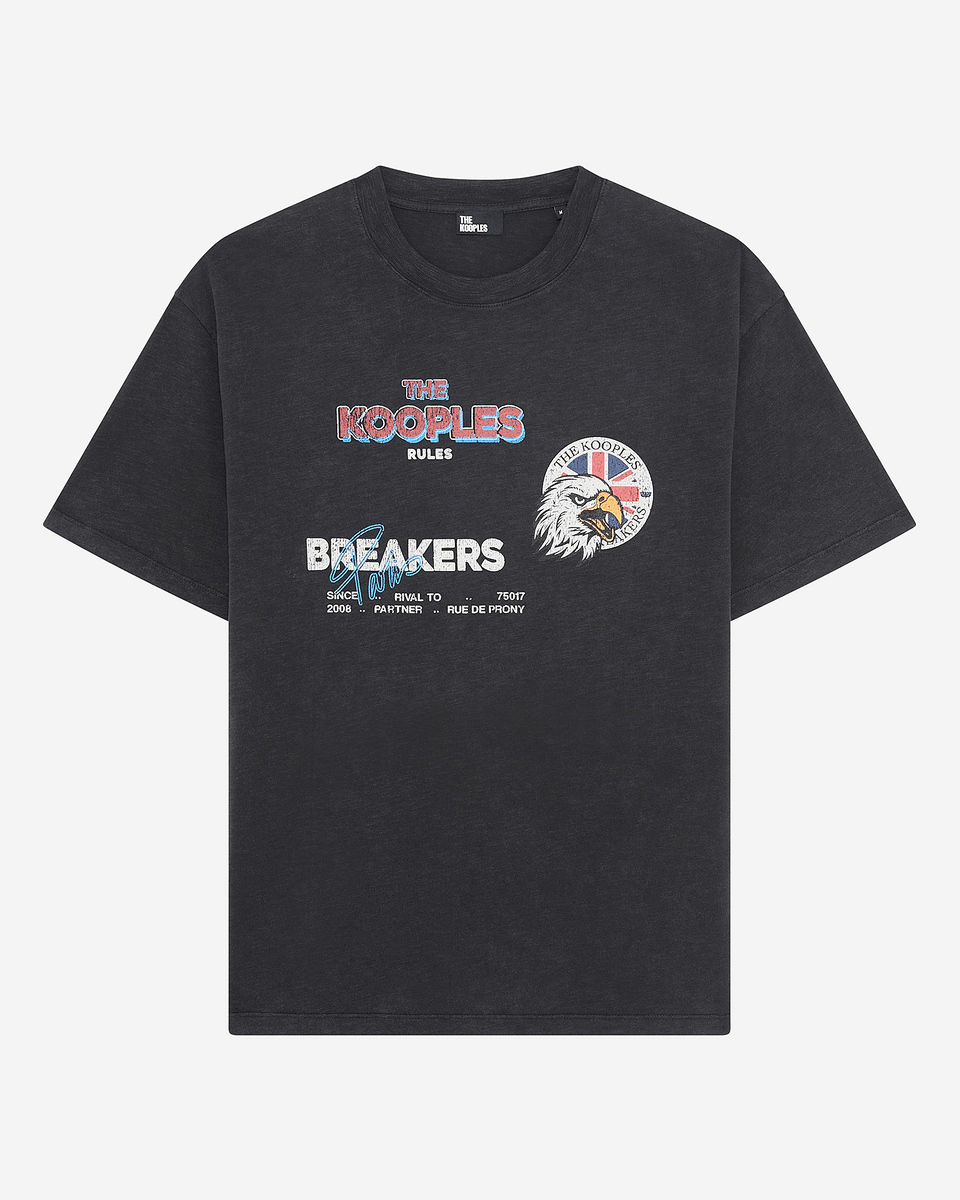 T-shirt with black screen print