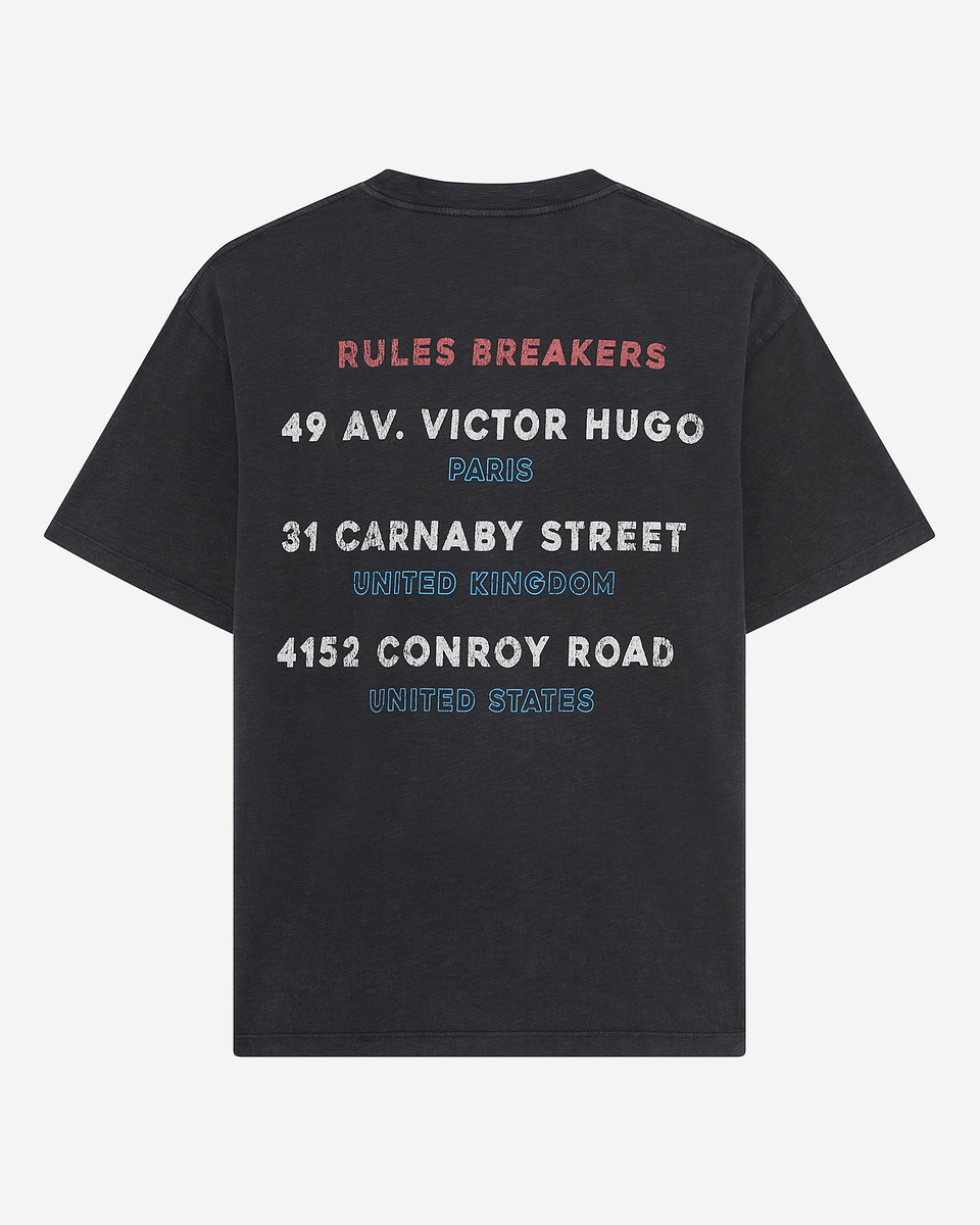 T-shirt with black screen print