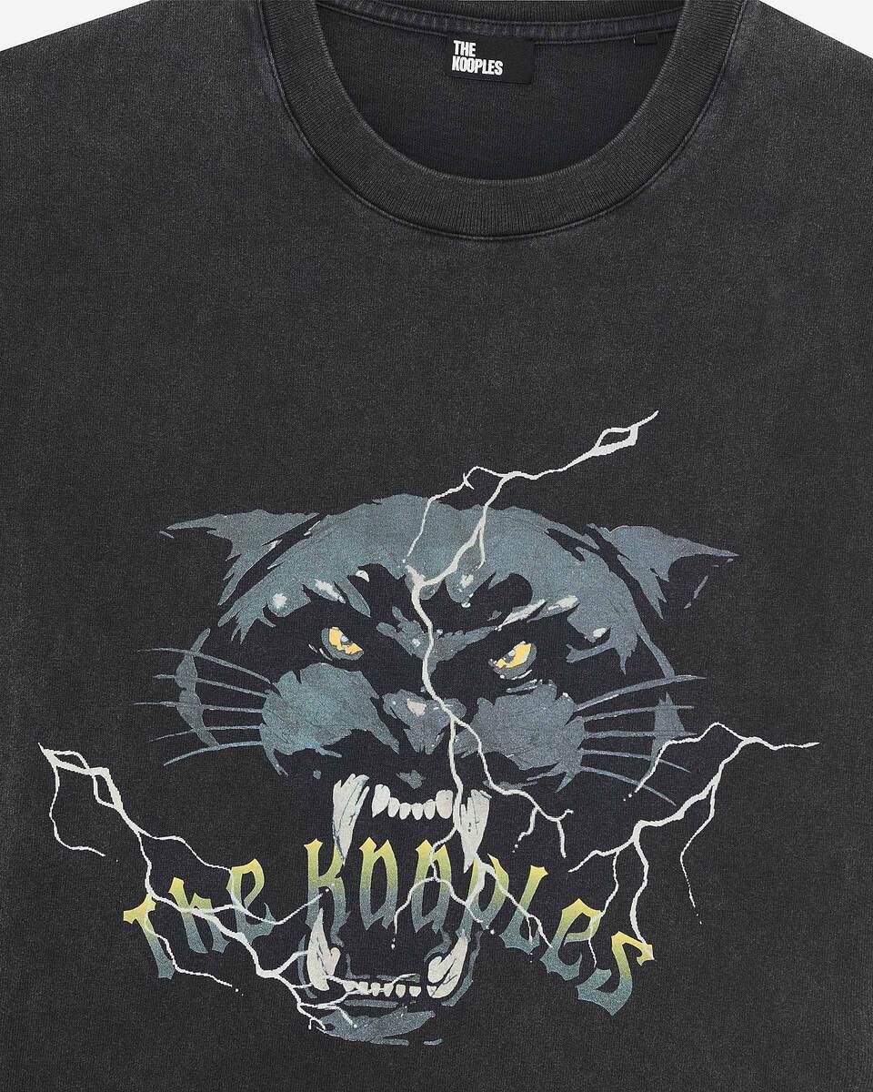 T-shirt with black panther screen print
