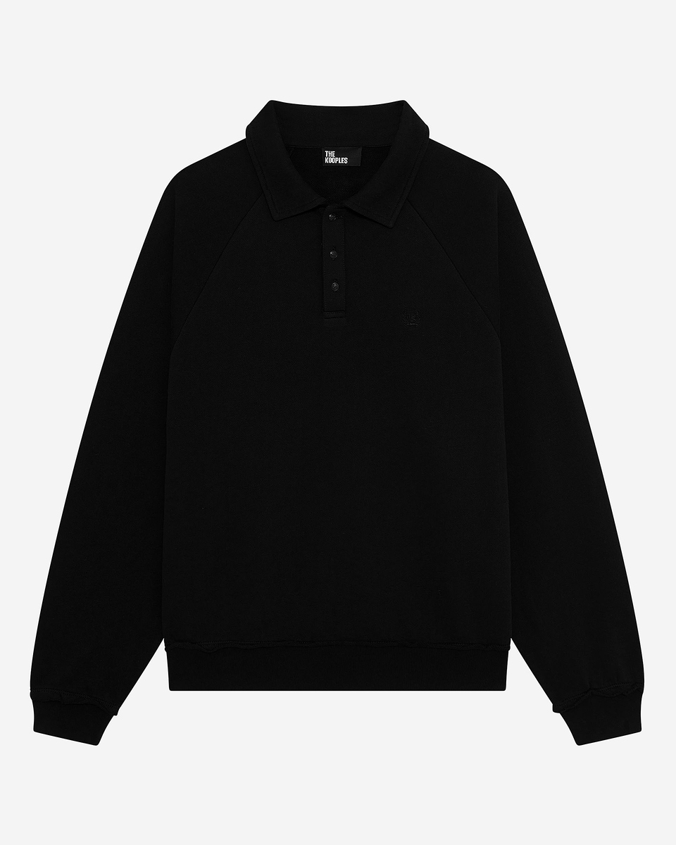 Black polo-neck sweatshirt