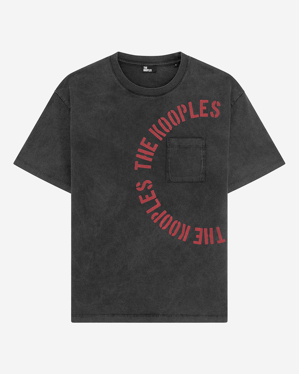 T-shirt with grey screen print