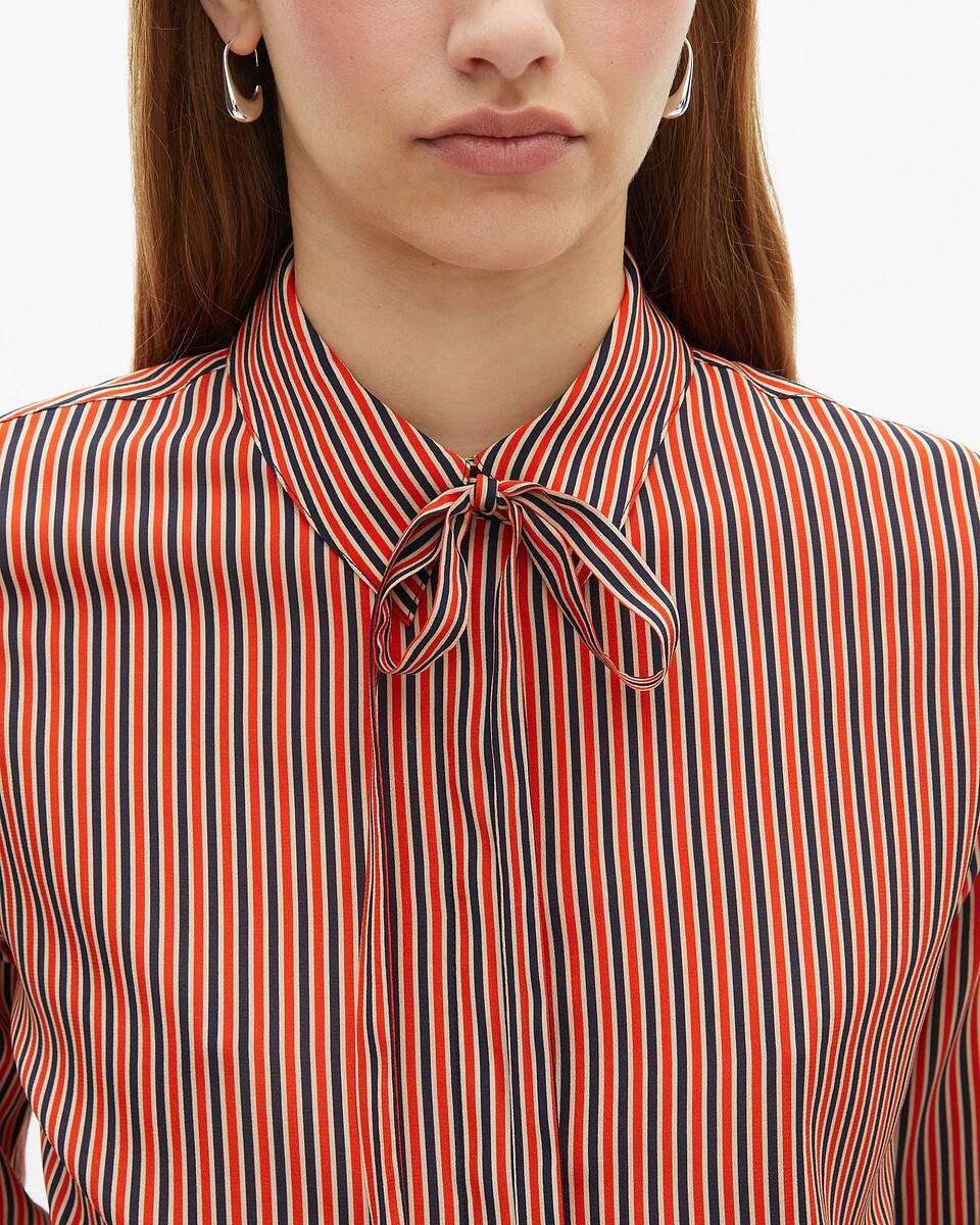 Red and blue striped shirt