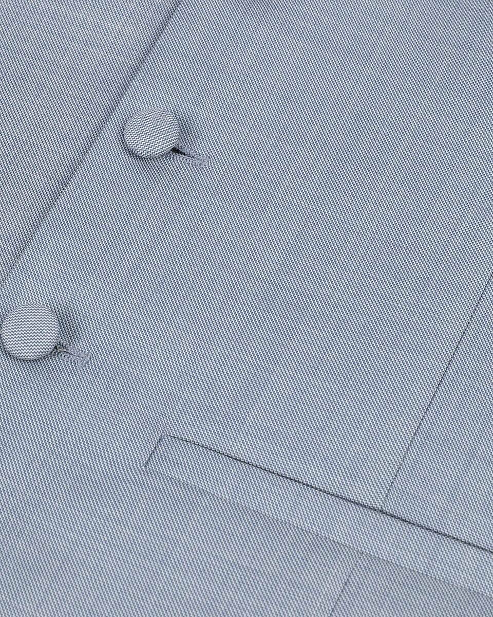 Light blue slim fit wool suit vest