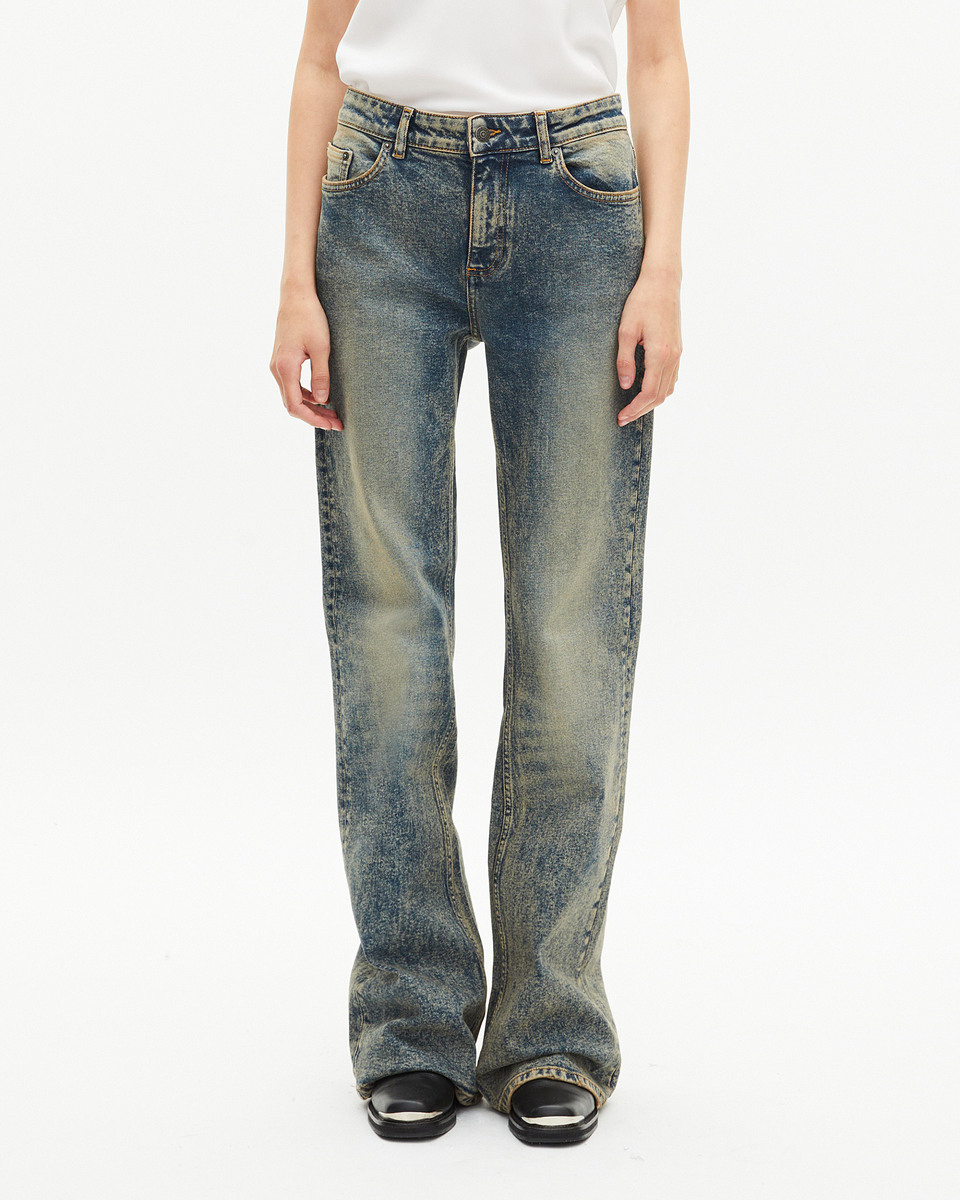 Blue bootcut jeans