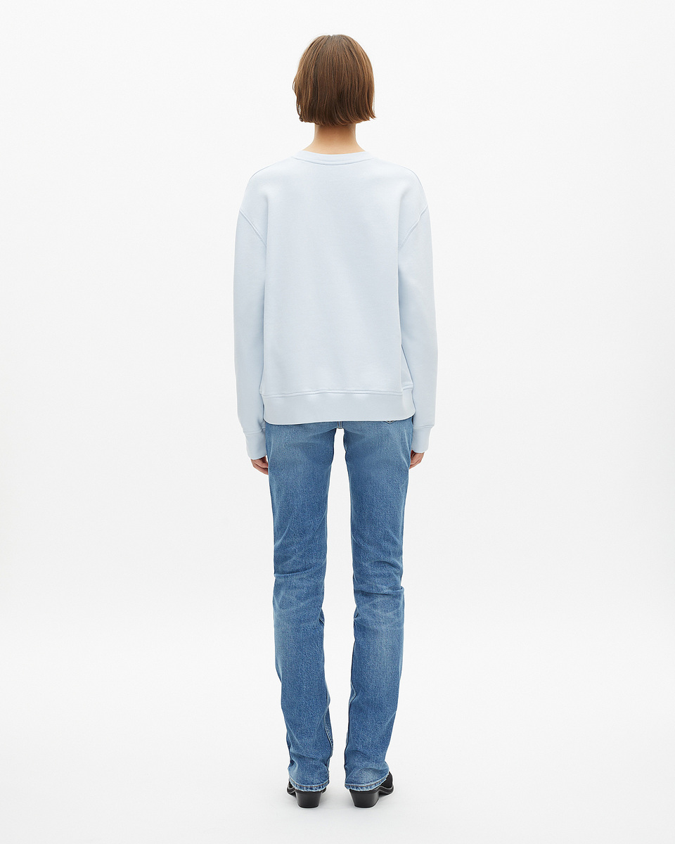 Sweathshirt with light blue screen print
