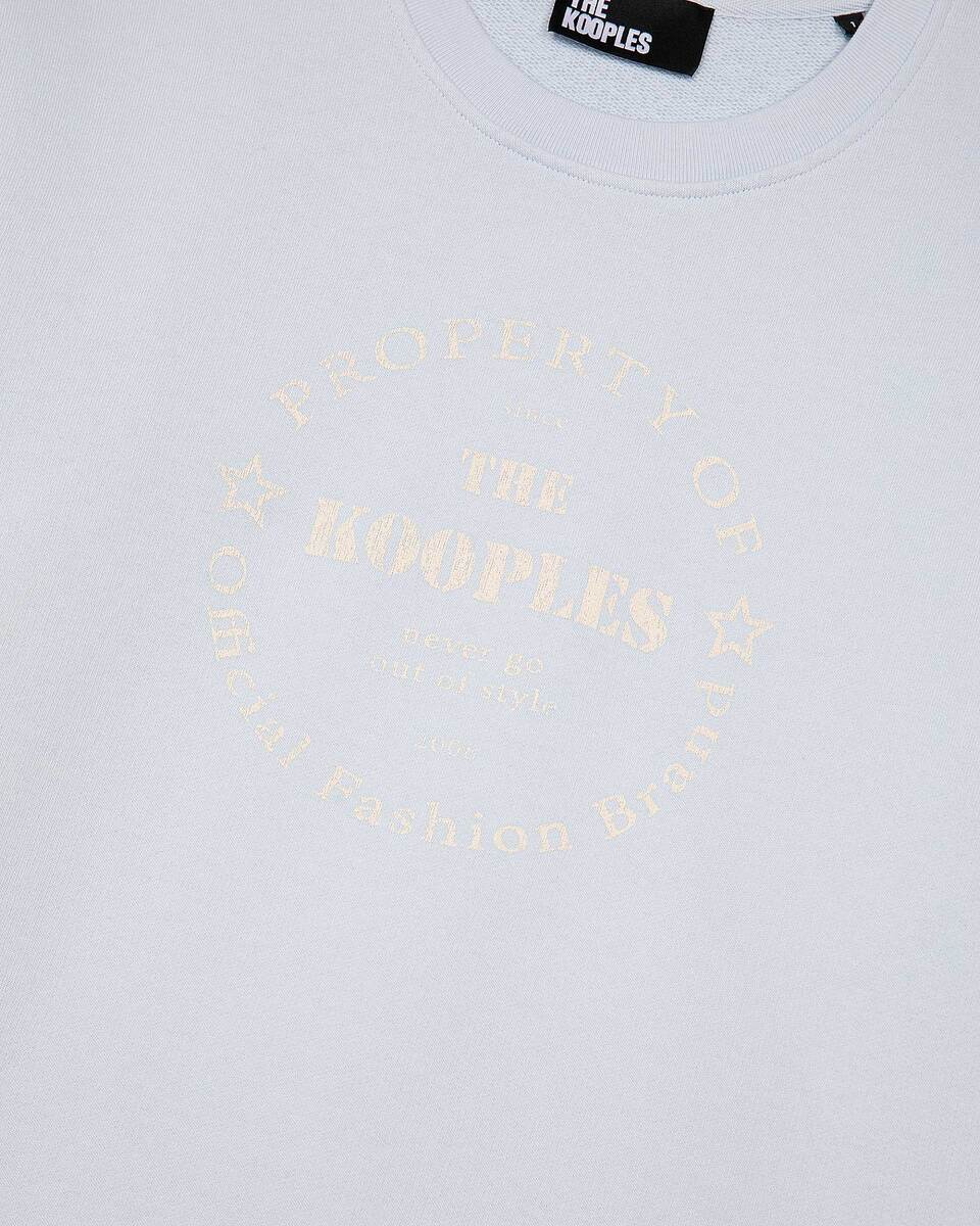 Sweathshirt with light blue screen print