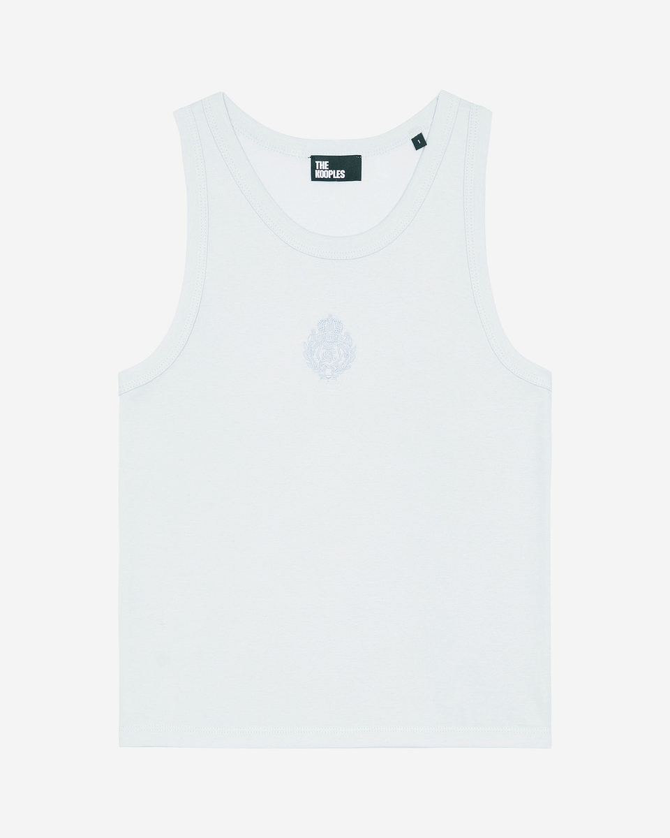 Tank top with light blue coat of arms