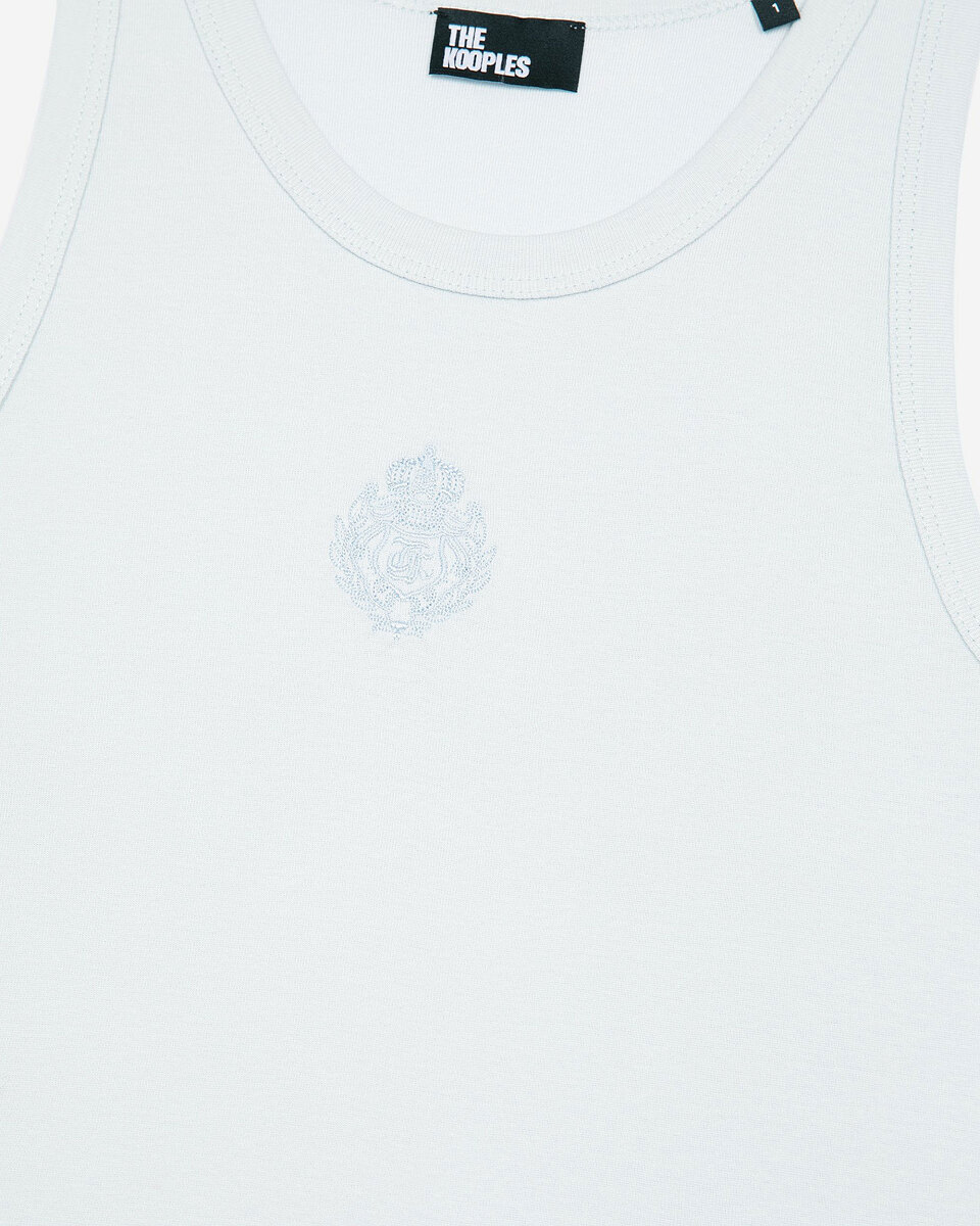 Tank top with light blue coat of arms
