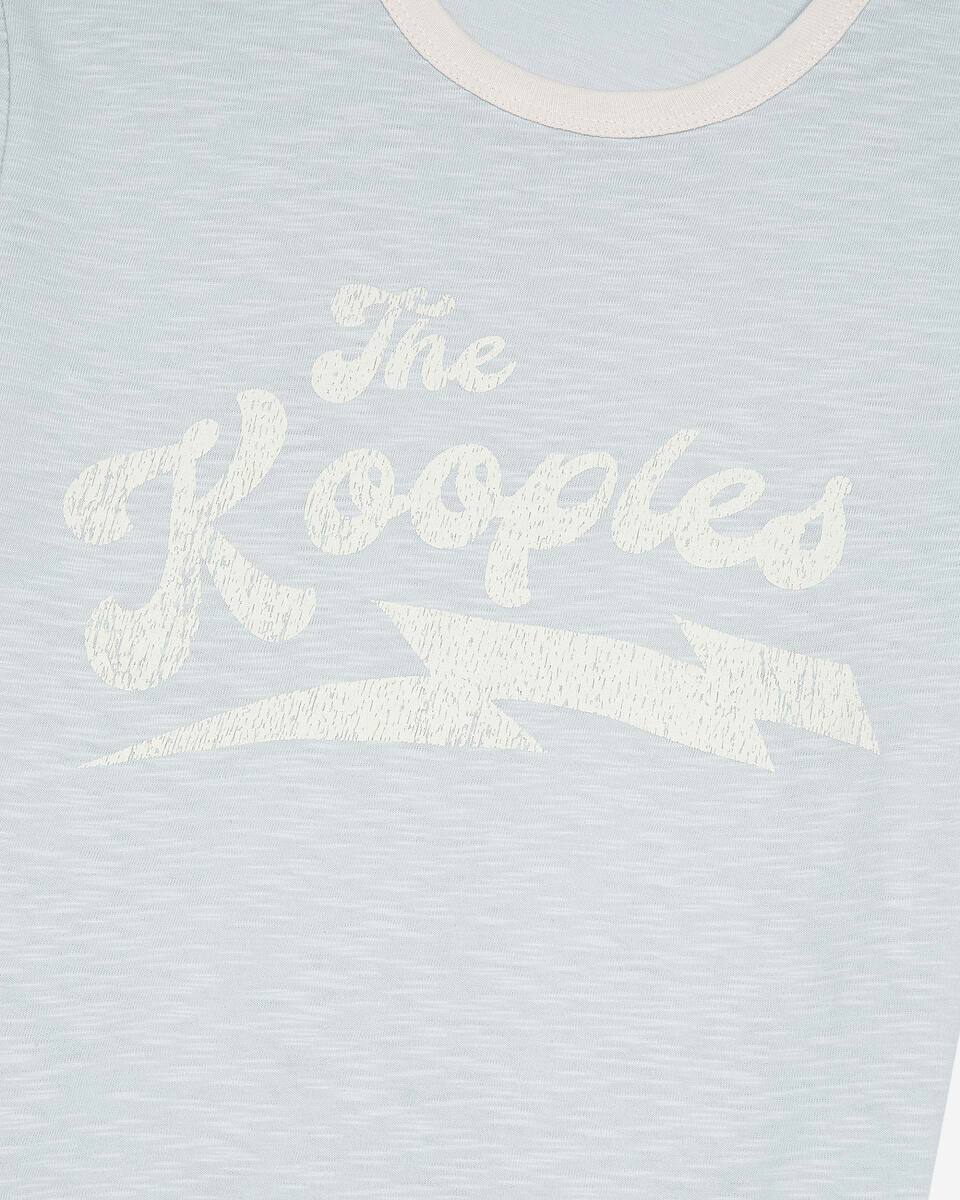 T-shirt with light blue screen print