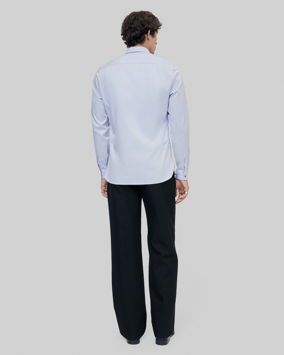 Sky blue classic collar shirt