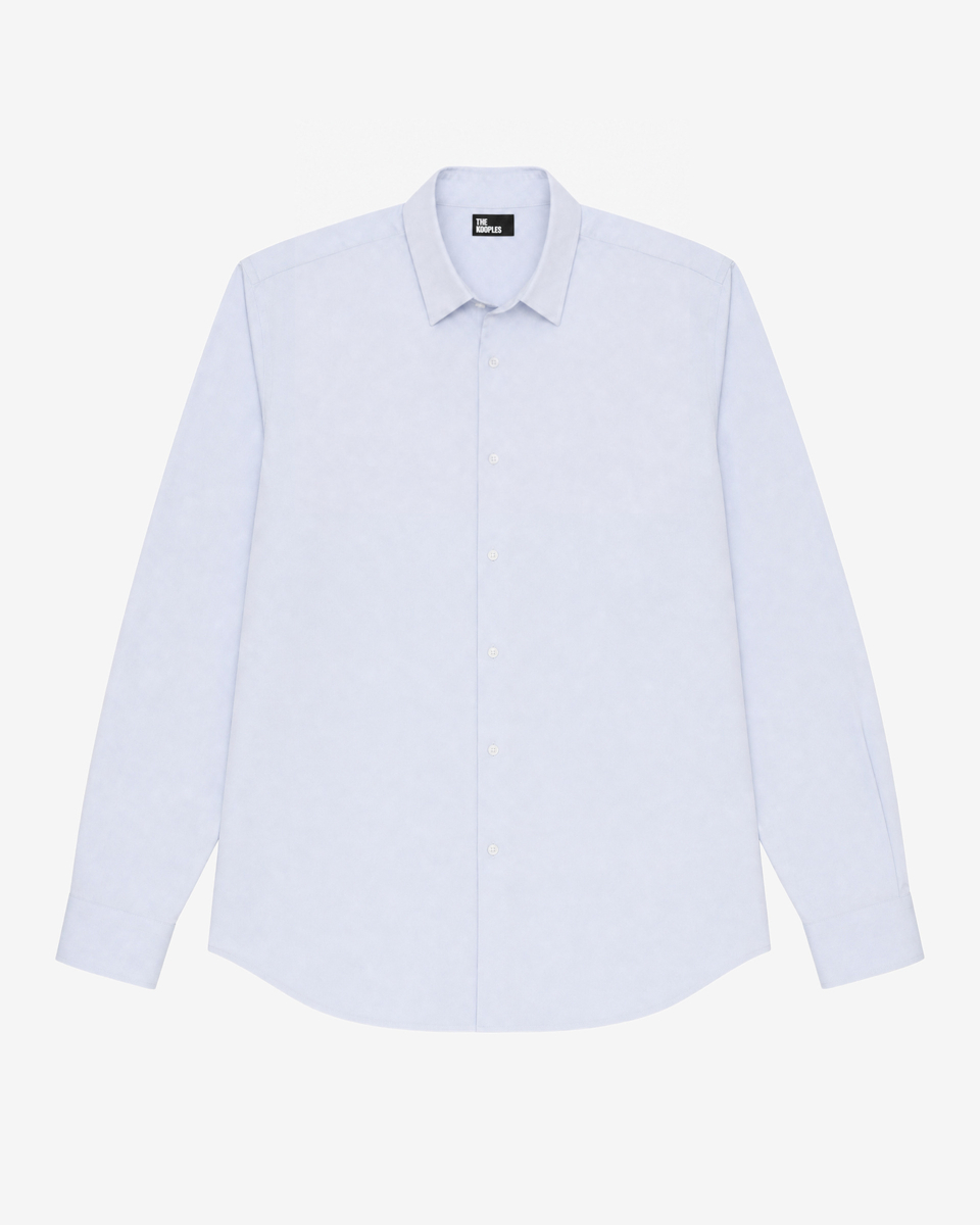 Sky blue classic collar shirt