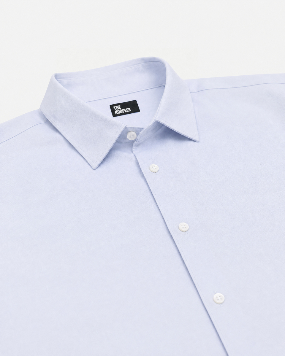 Sky blue classic collar shirt