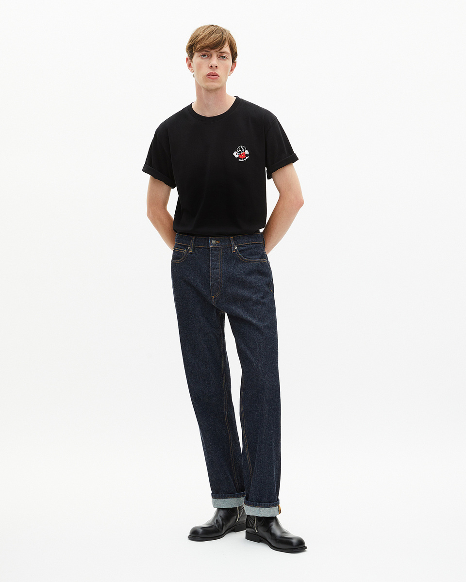 Blue straight jeans