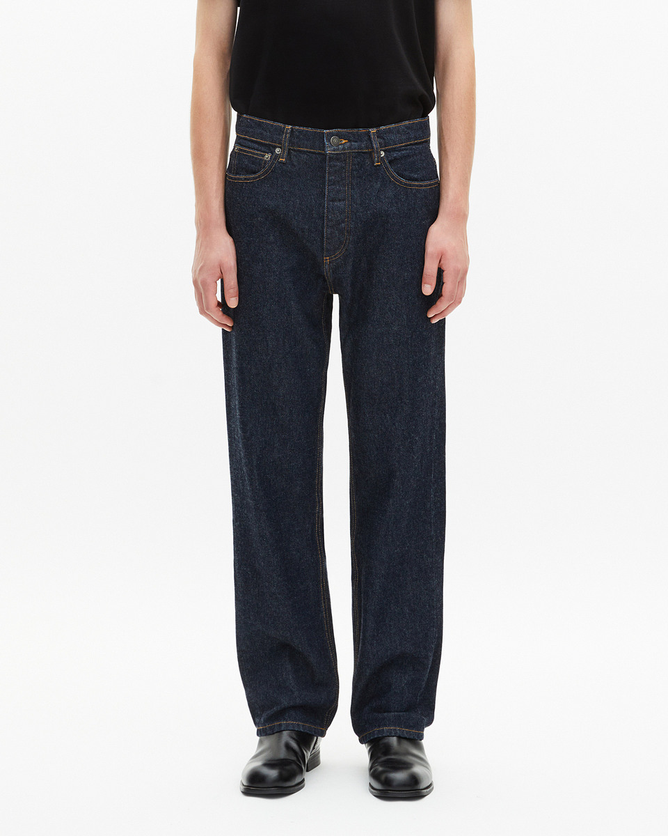 Blue straight jeans