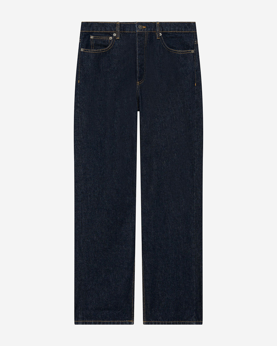 Blue straight jeans
