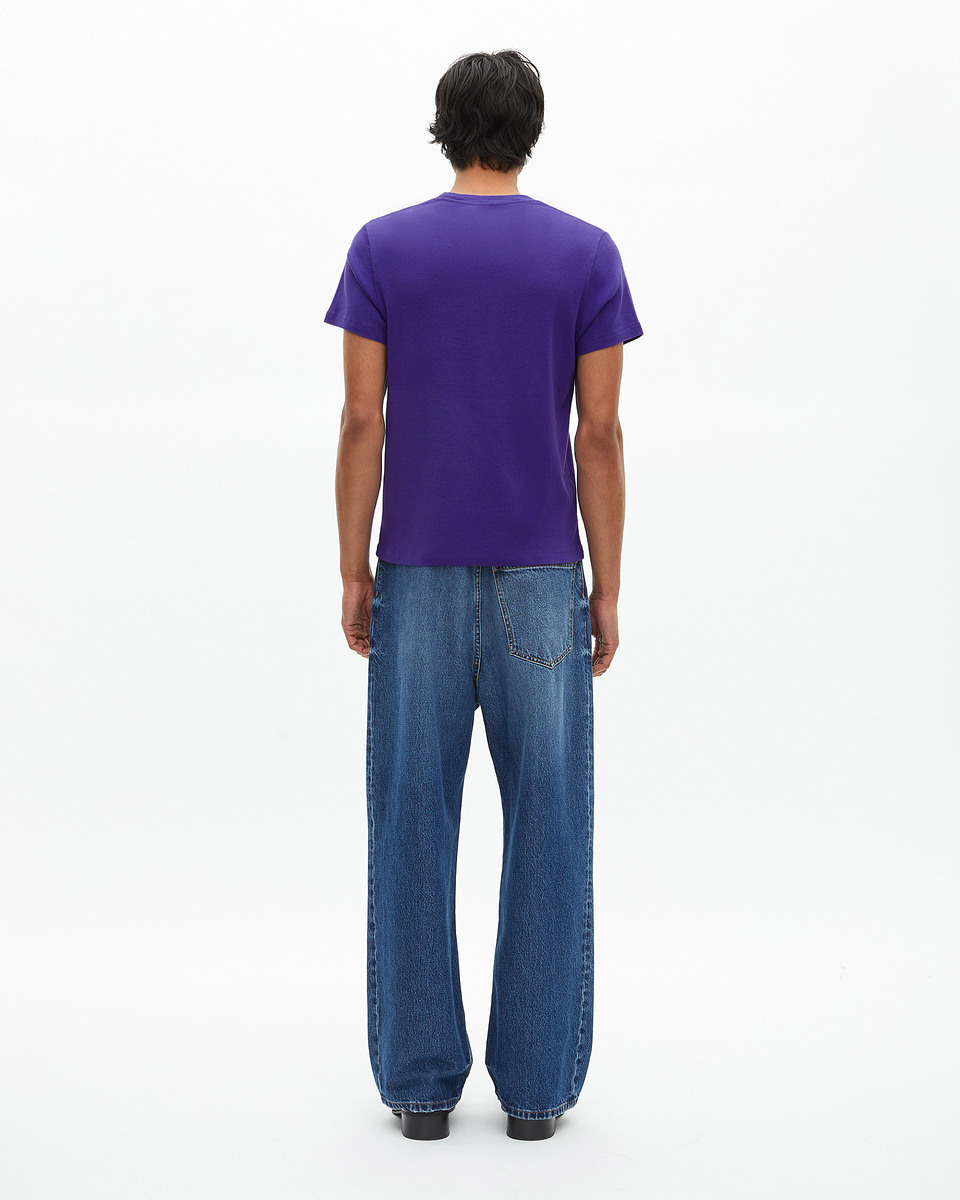 T-shirt with purple print
