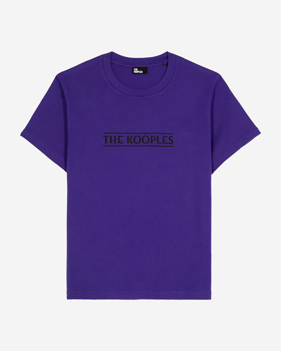 T-shirt with purple print